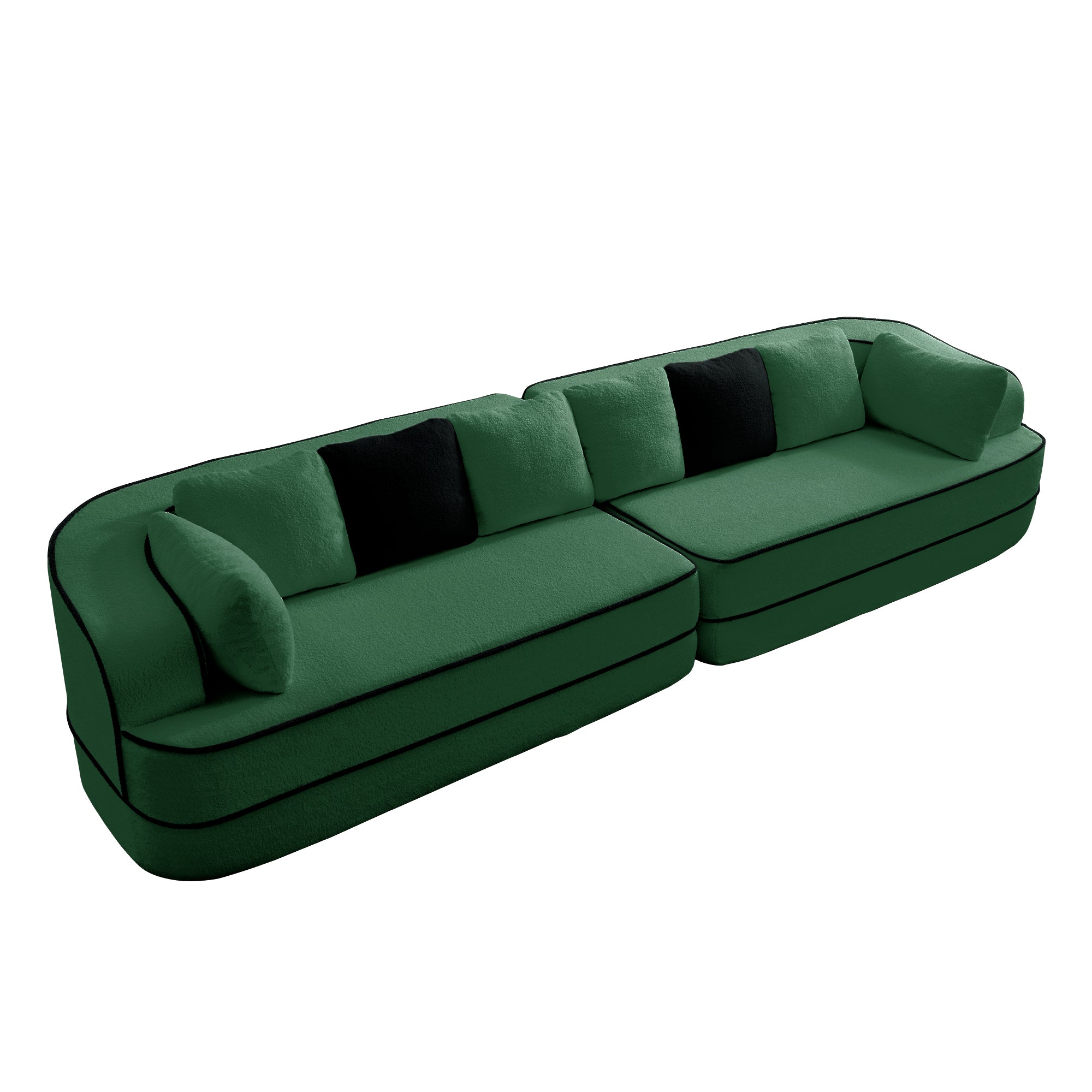 Gilbert 135" Teddy Fabric 4-Seat Oversized Modular Sofa