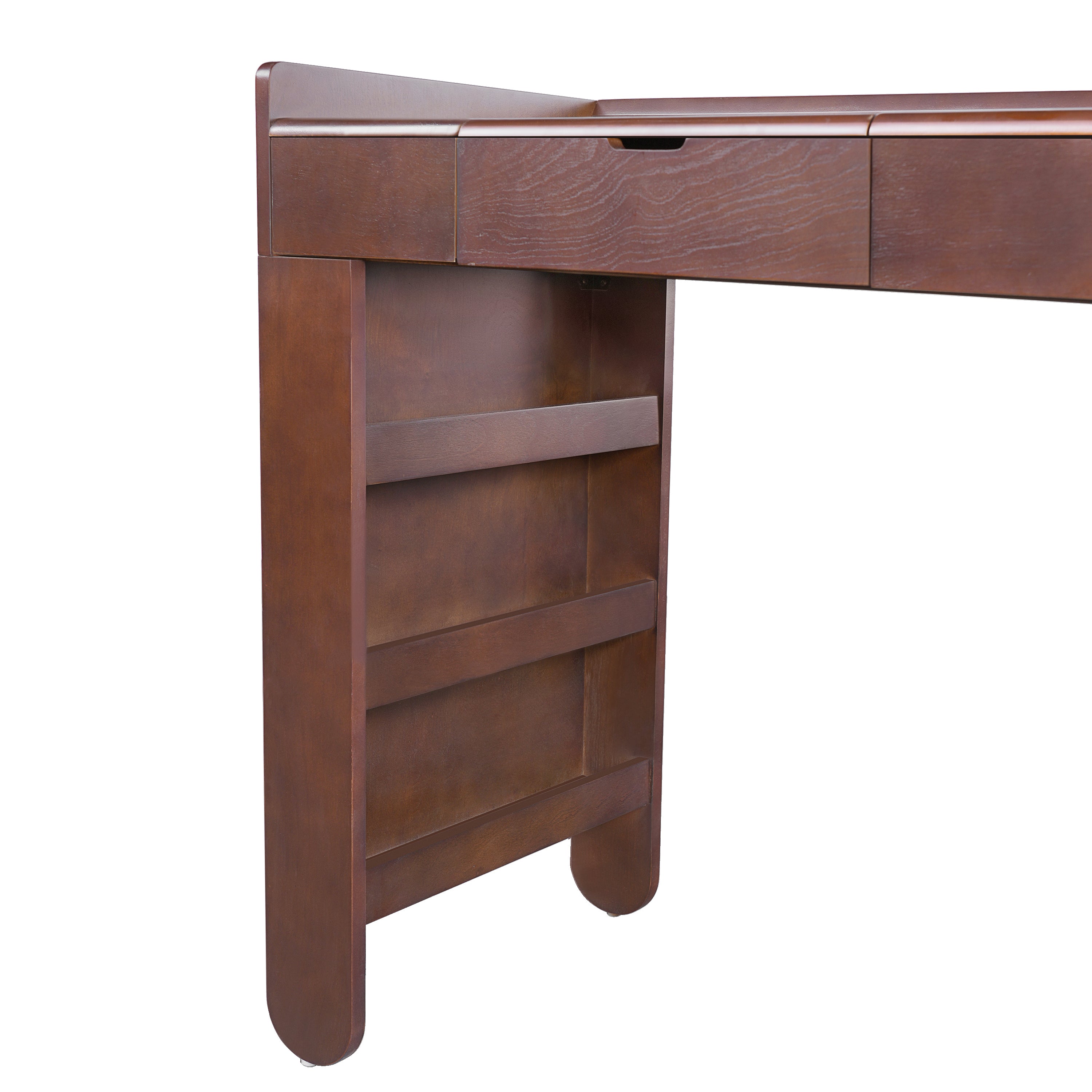 Aurorae Modular Makeup Vanity Desk Set with Flip-Top Mirror and Ample Drawer Storage