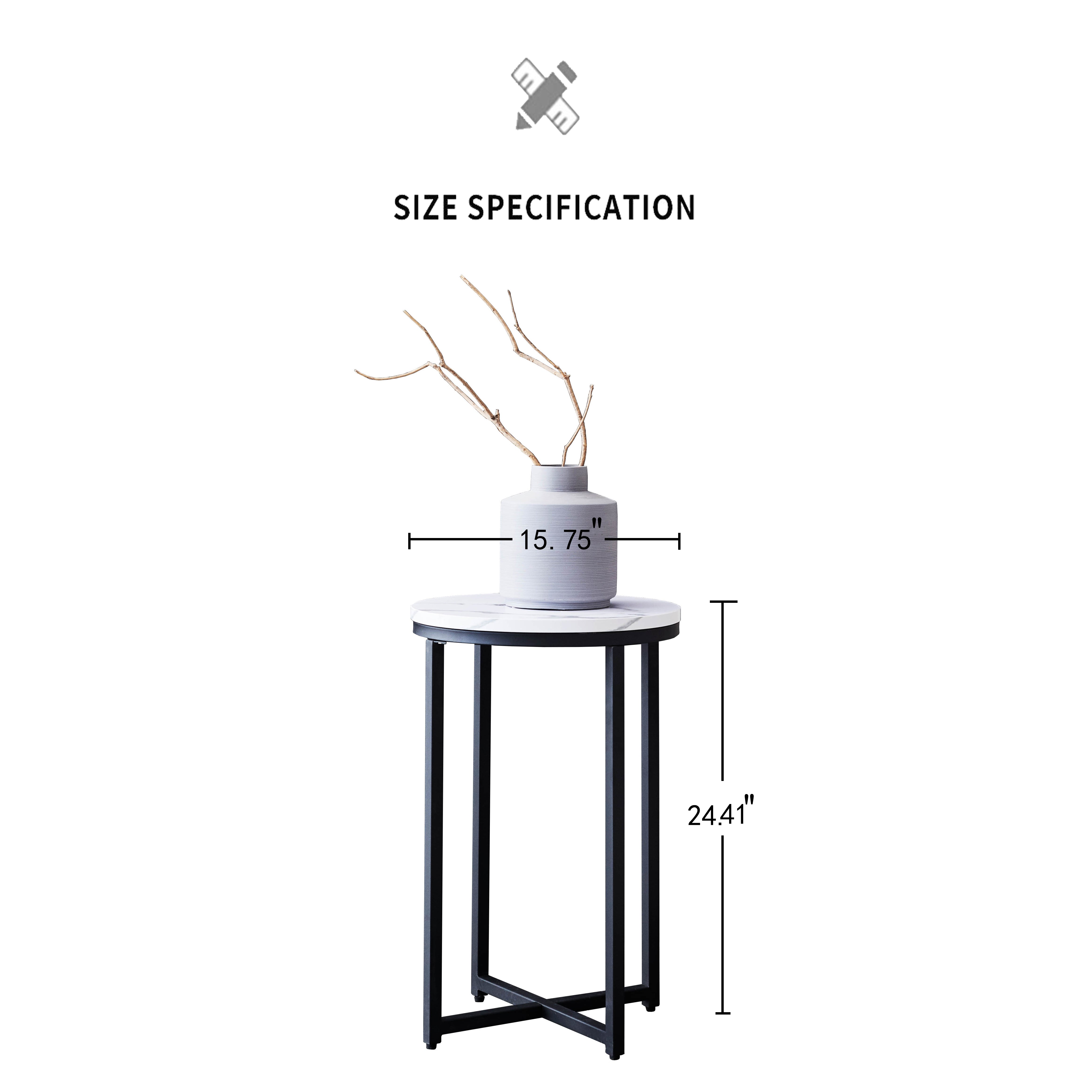 Latte Side Table Compact End Table