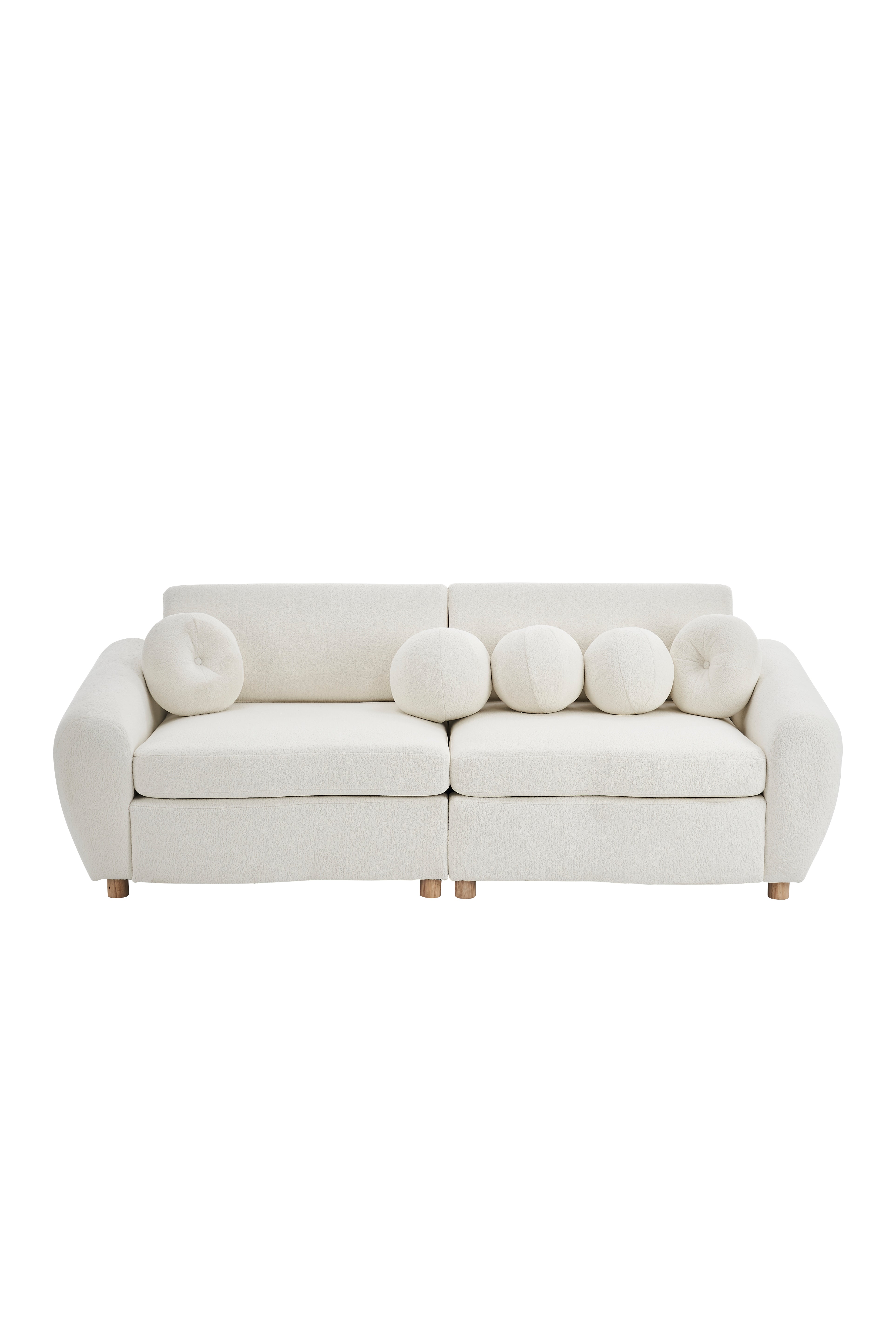 Raleigh 84inch Chenille Upholstered Sofa Couch with 4 Pillows