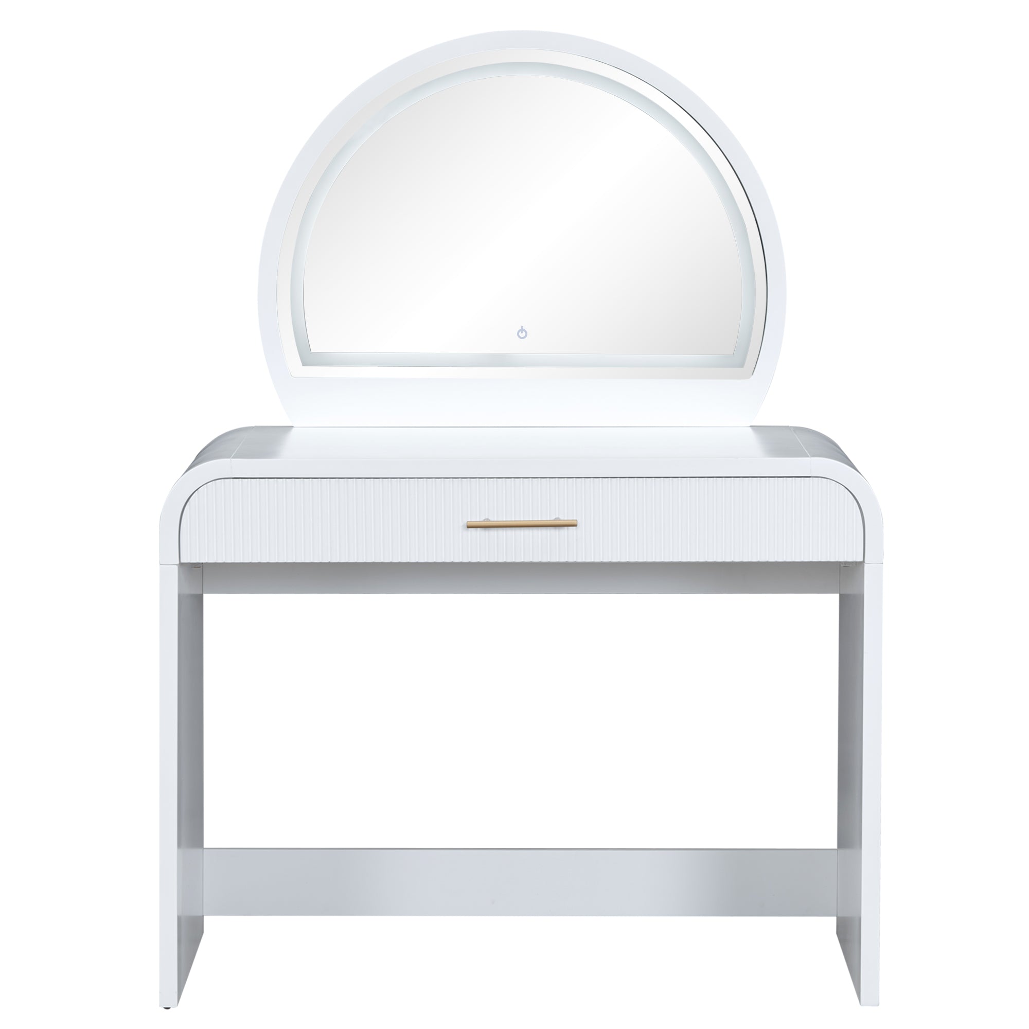 Solis 39" Makeup Vanity Table with Touch Lighted Mirror & Drawer