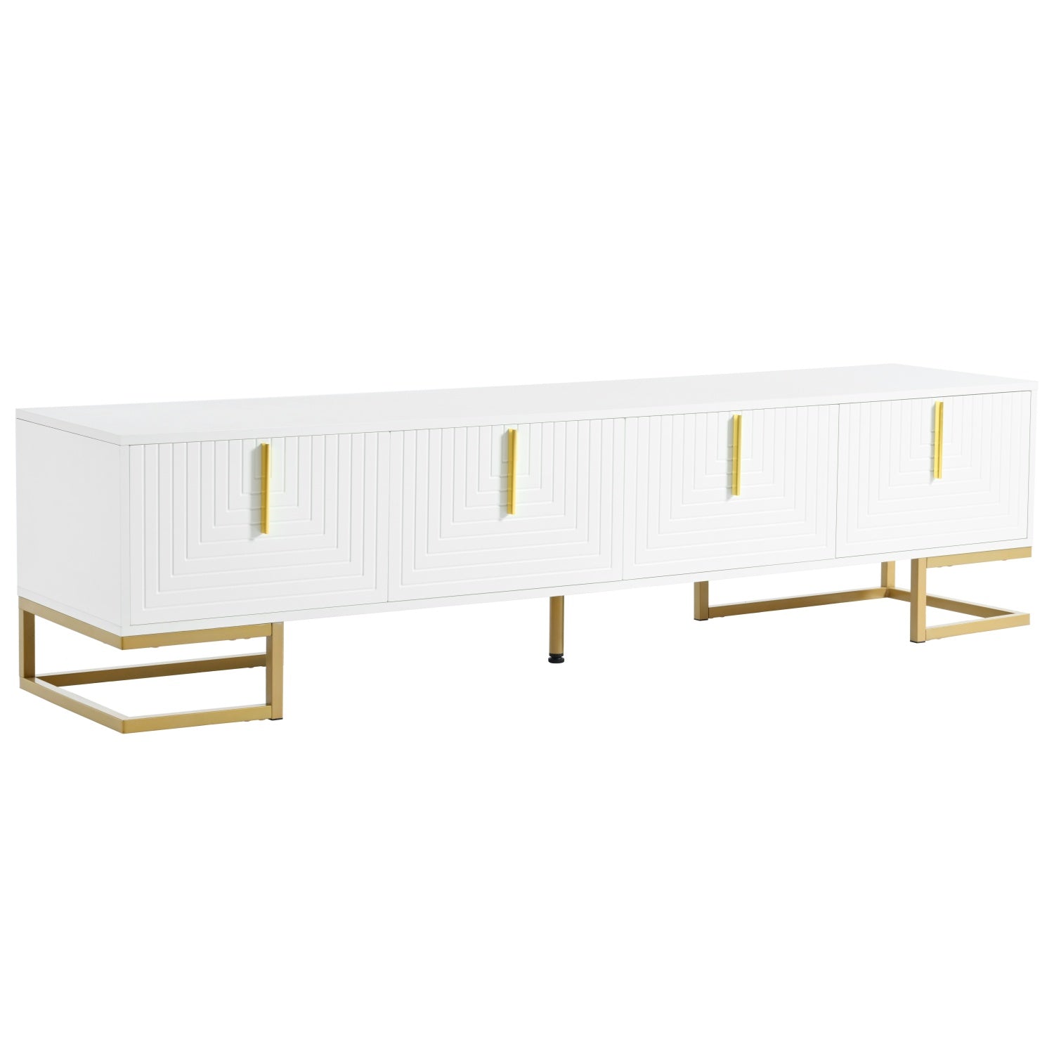Athena Modern TV Stand with Gold Metal Legs