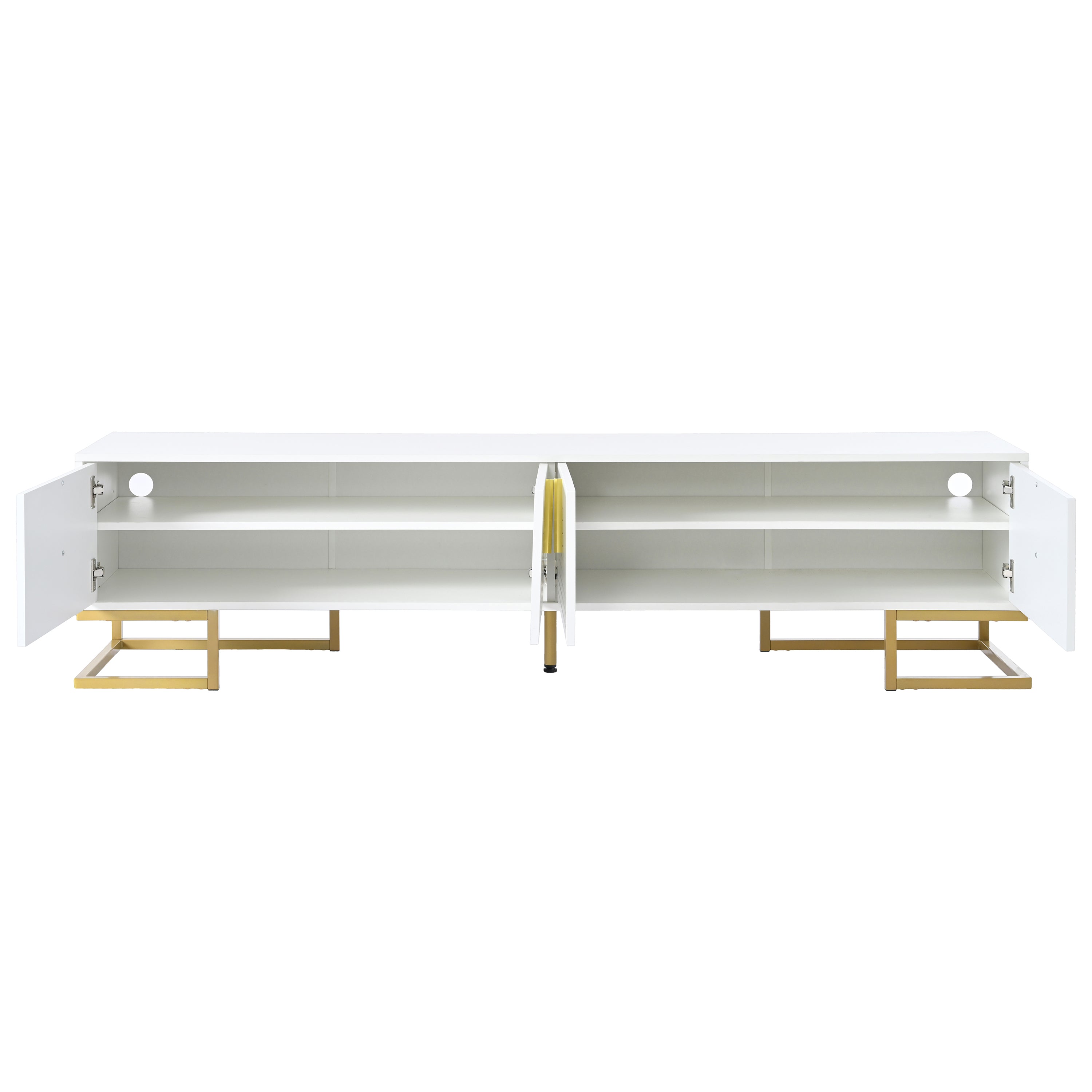 Athena Modern TV Stand with Gold Metal Legs