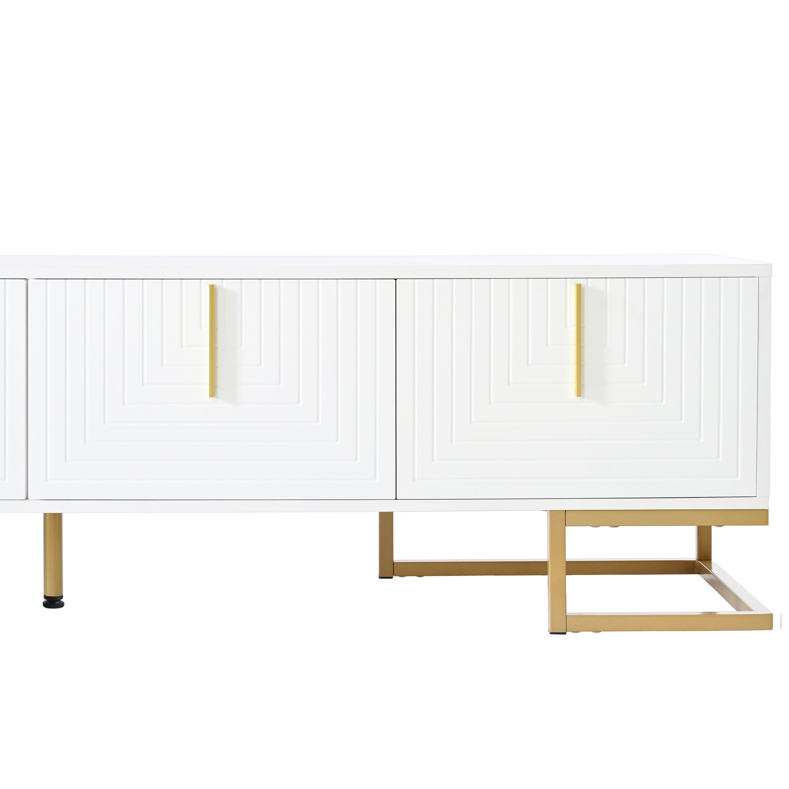 Athena Modern TV Stand with Gold Metal Legs