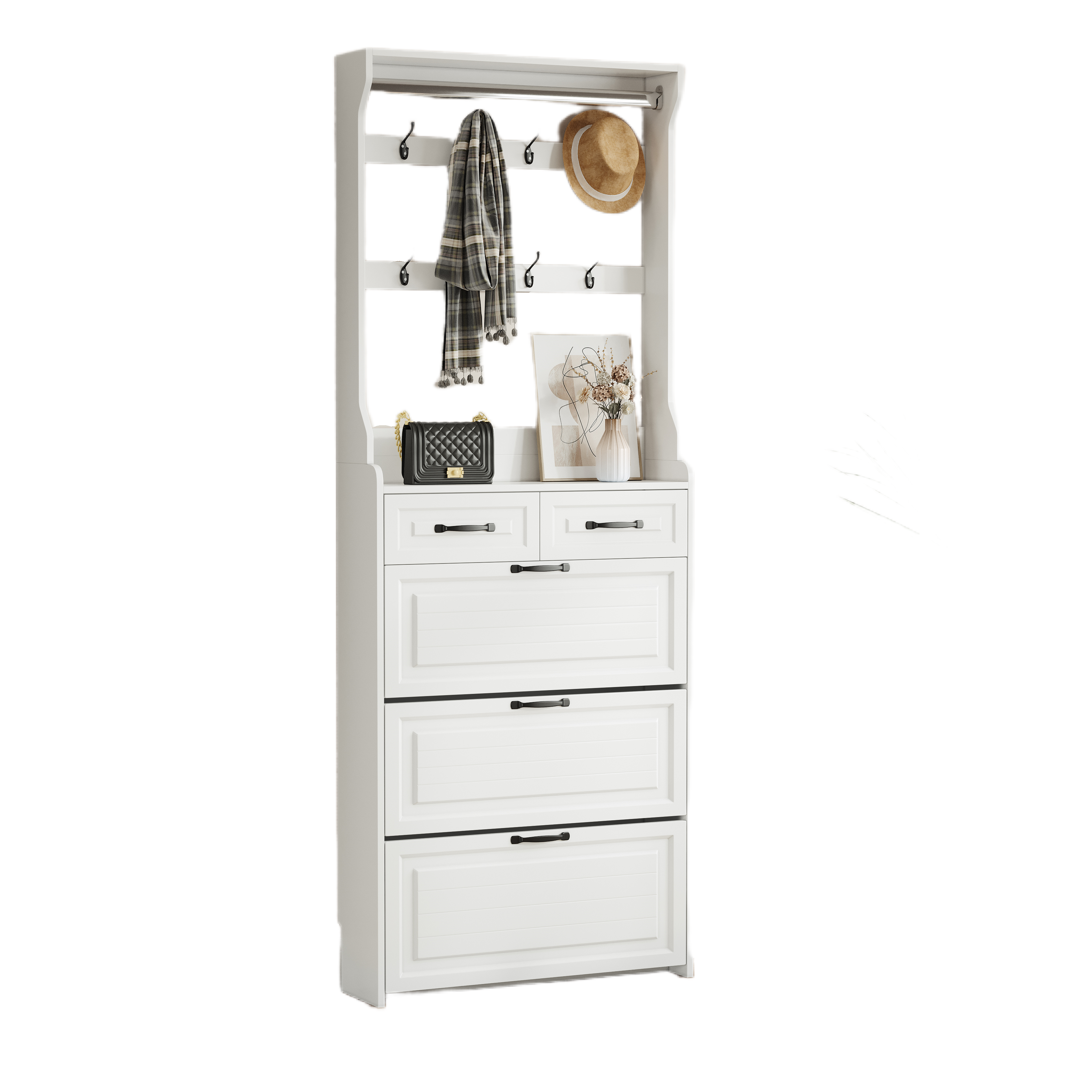 Avenue Entryway Storage Shoe Cabinet with 2 Drawers