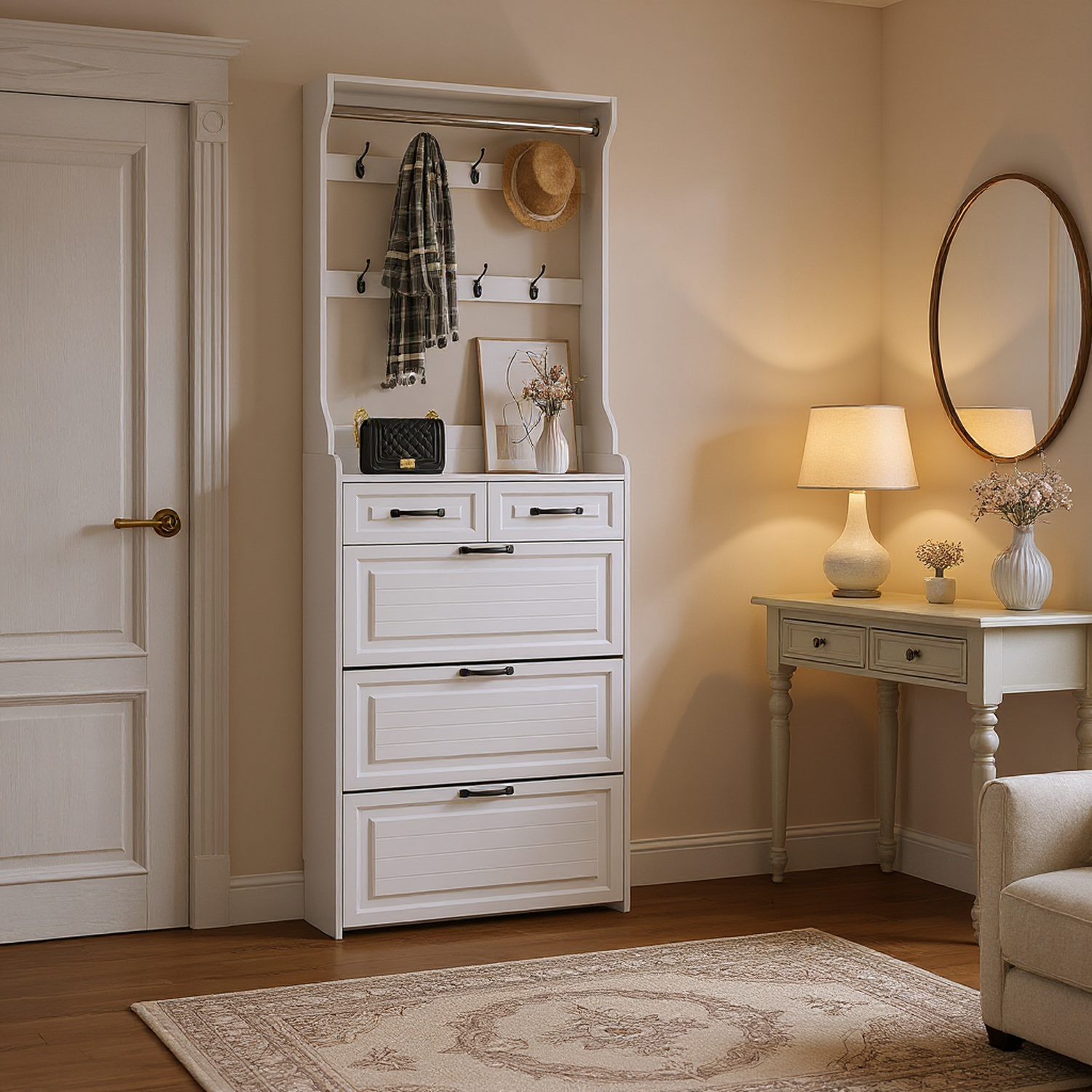 Avenue Entryway Storage Shoe Cabinet with 2 Drawers