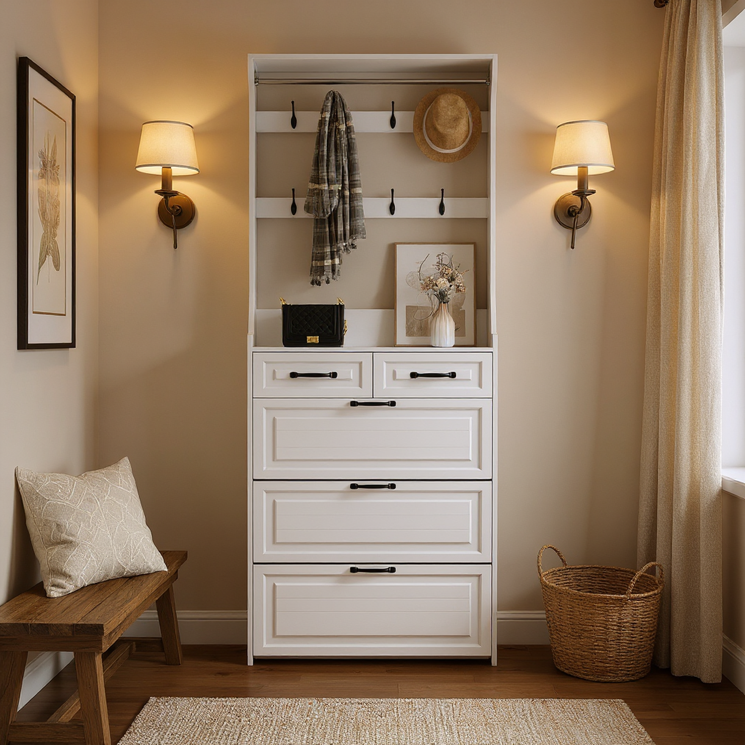 Avenue Entryway Storage Shoe Cabinet with 2 Drawers