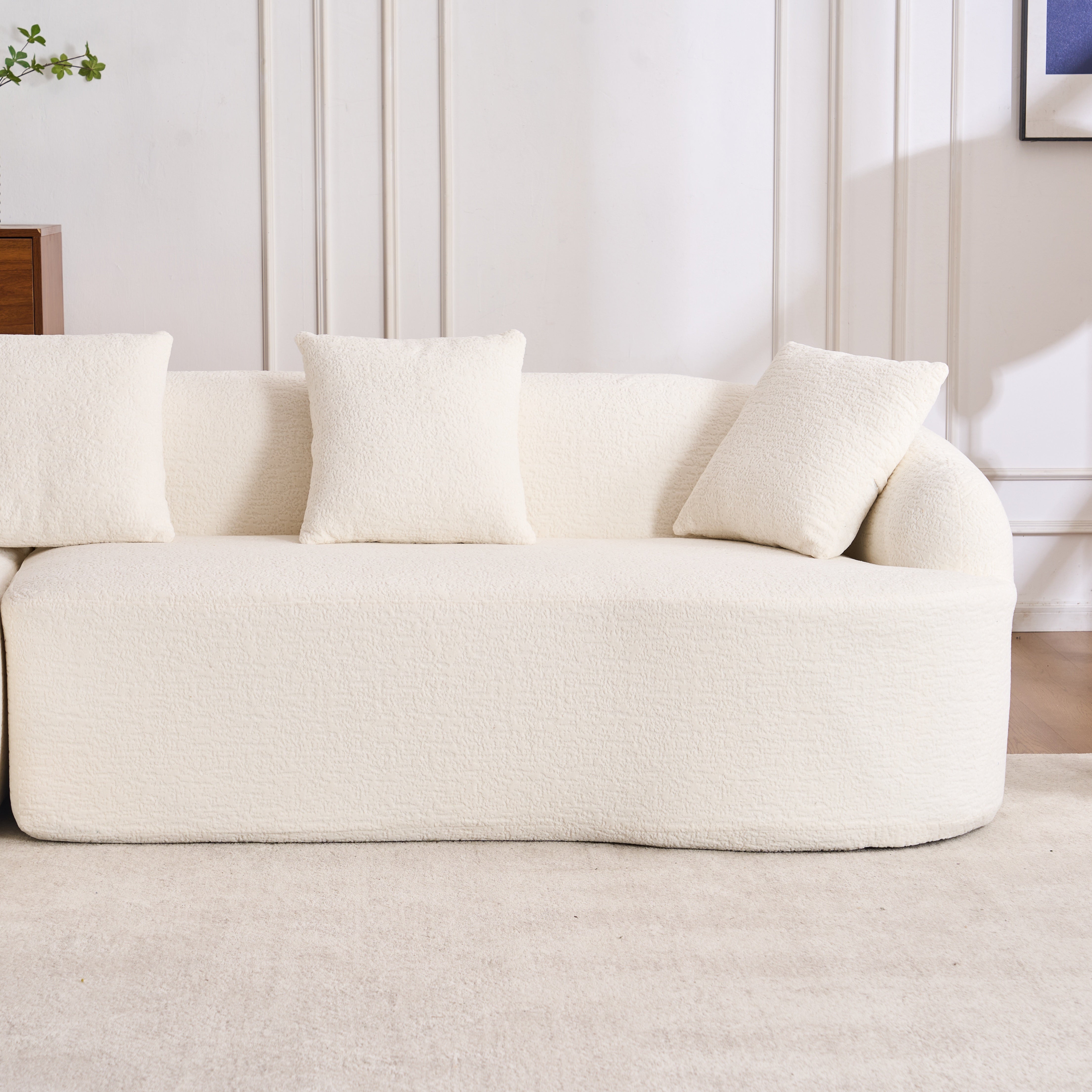 Tacoma 99” L-Shape Sectional Sofa with Curved Chaise