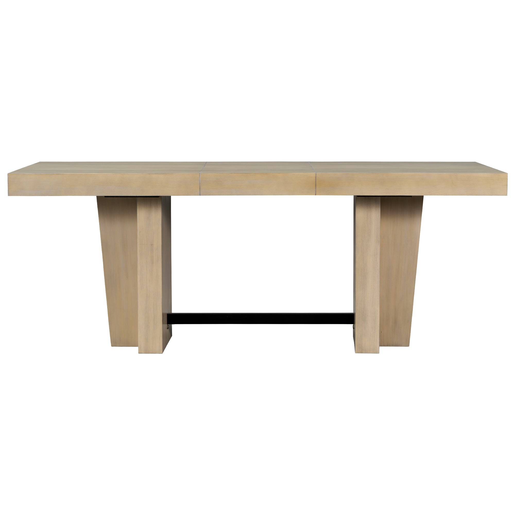 Batur 78" Farmhouse Wood Extendable Dining Table Set with Bench