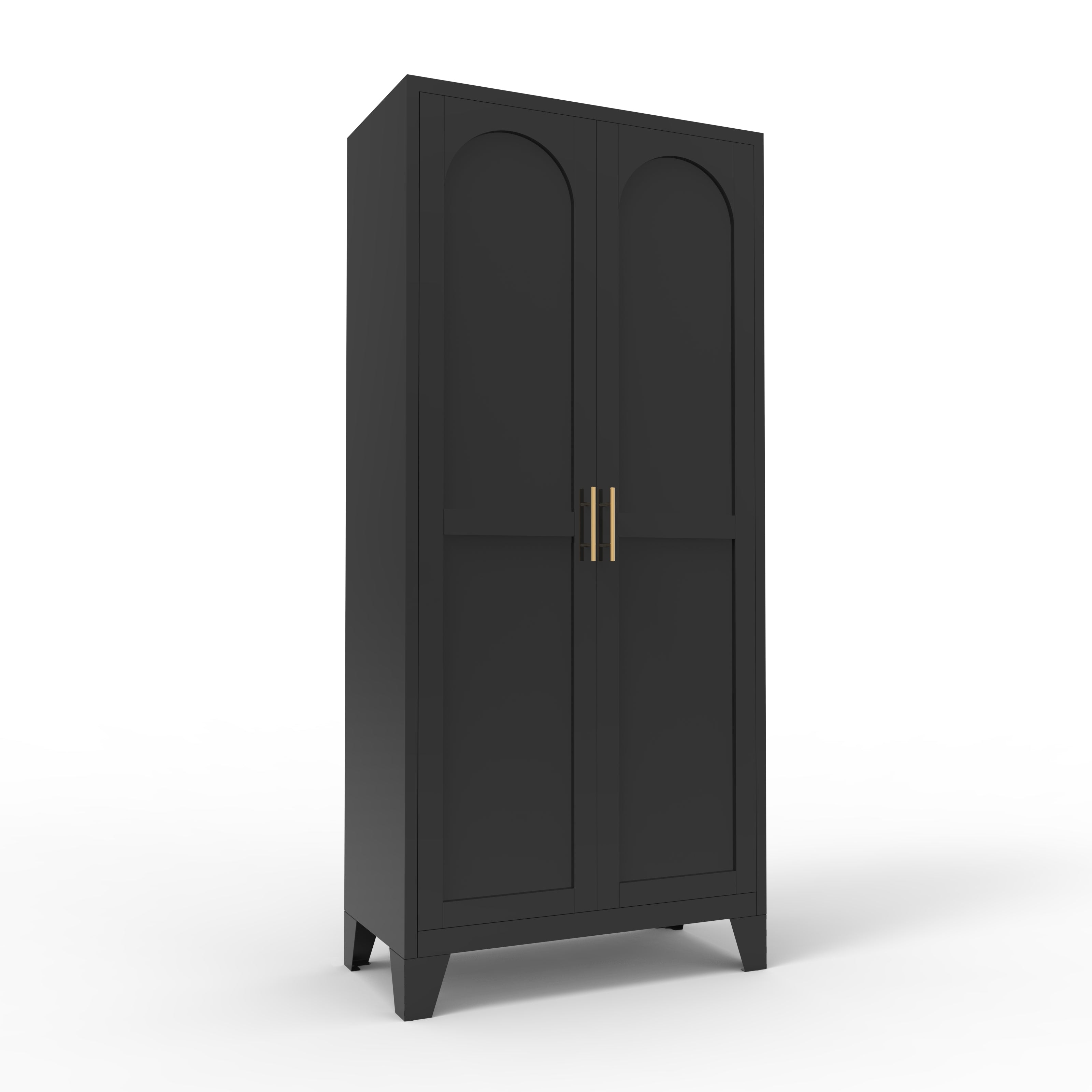 Elva 71" Storage Cabinet with Adjustable Shelves