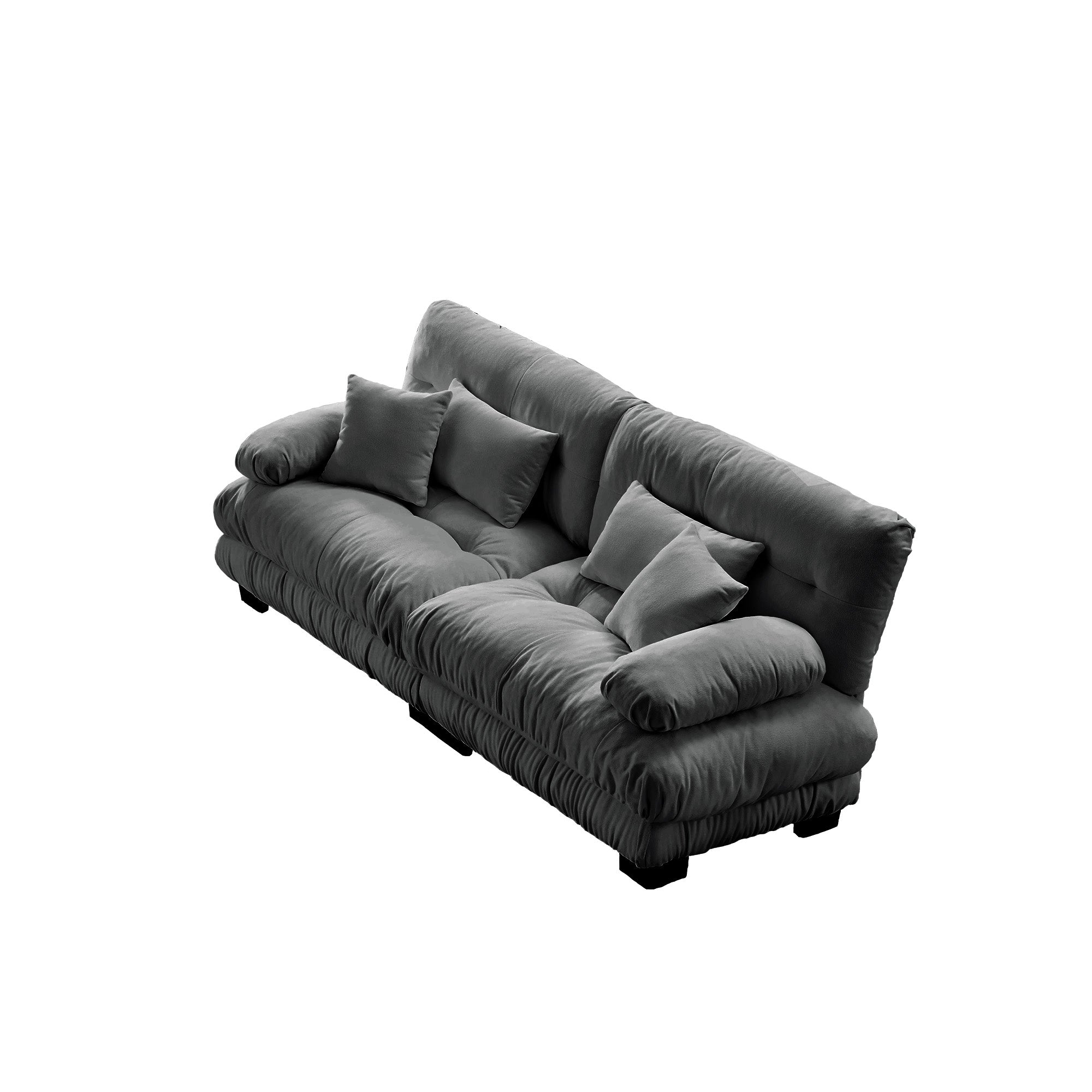 Monterey 94" 4-Seater Modular Cloud Sofa with Bolstered Armrests and Pillows