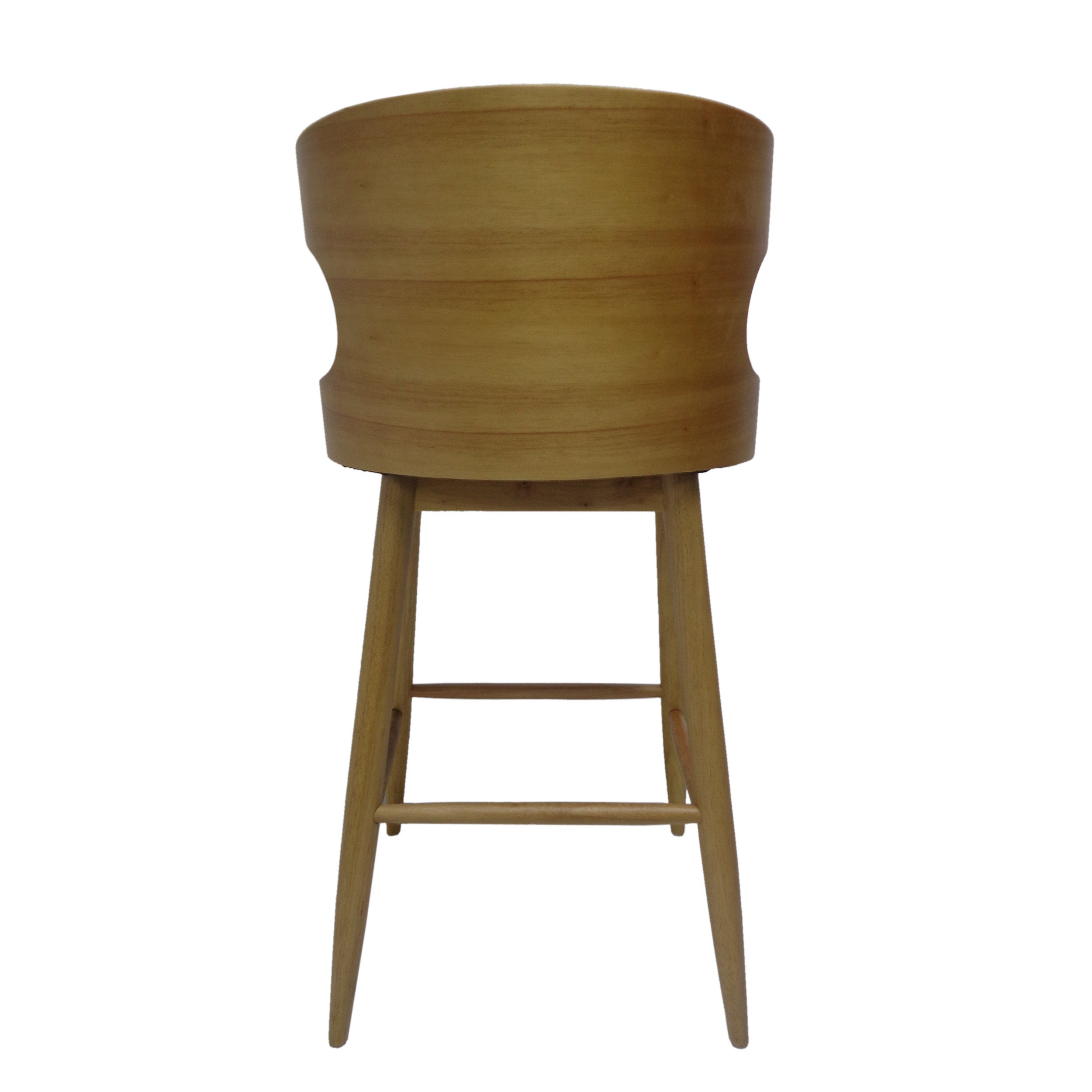 Homy Casa Chianti Mid-Century Modern Soild Wood Barstool Set of 2