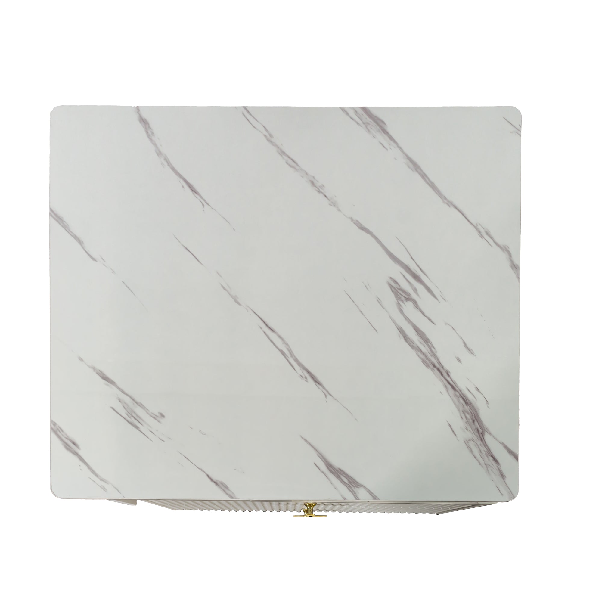 Vesta 47.24" Modern White Extendable Coffee Table with Storage Drawers and Wheels