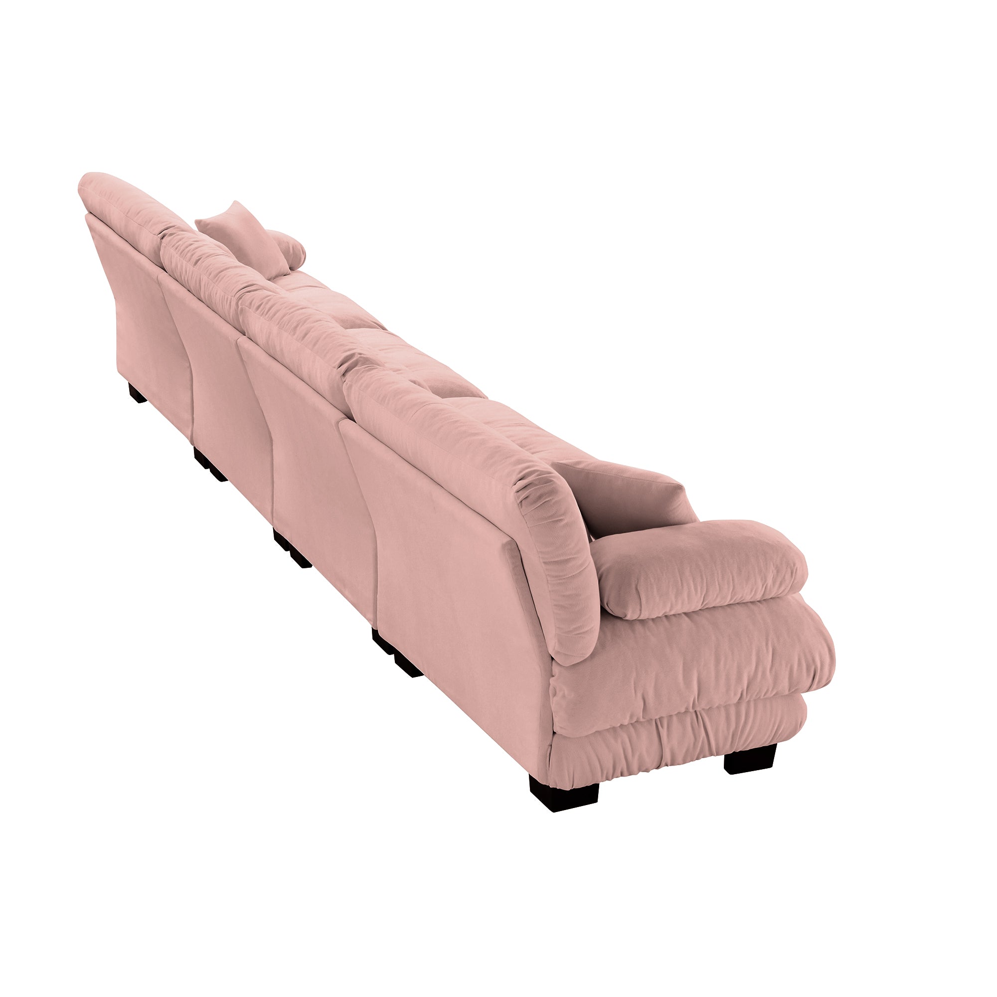 Monterey 173" Extra Large Modular Chenille Cloud Sectional Sofa with Bolstered Armrests