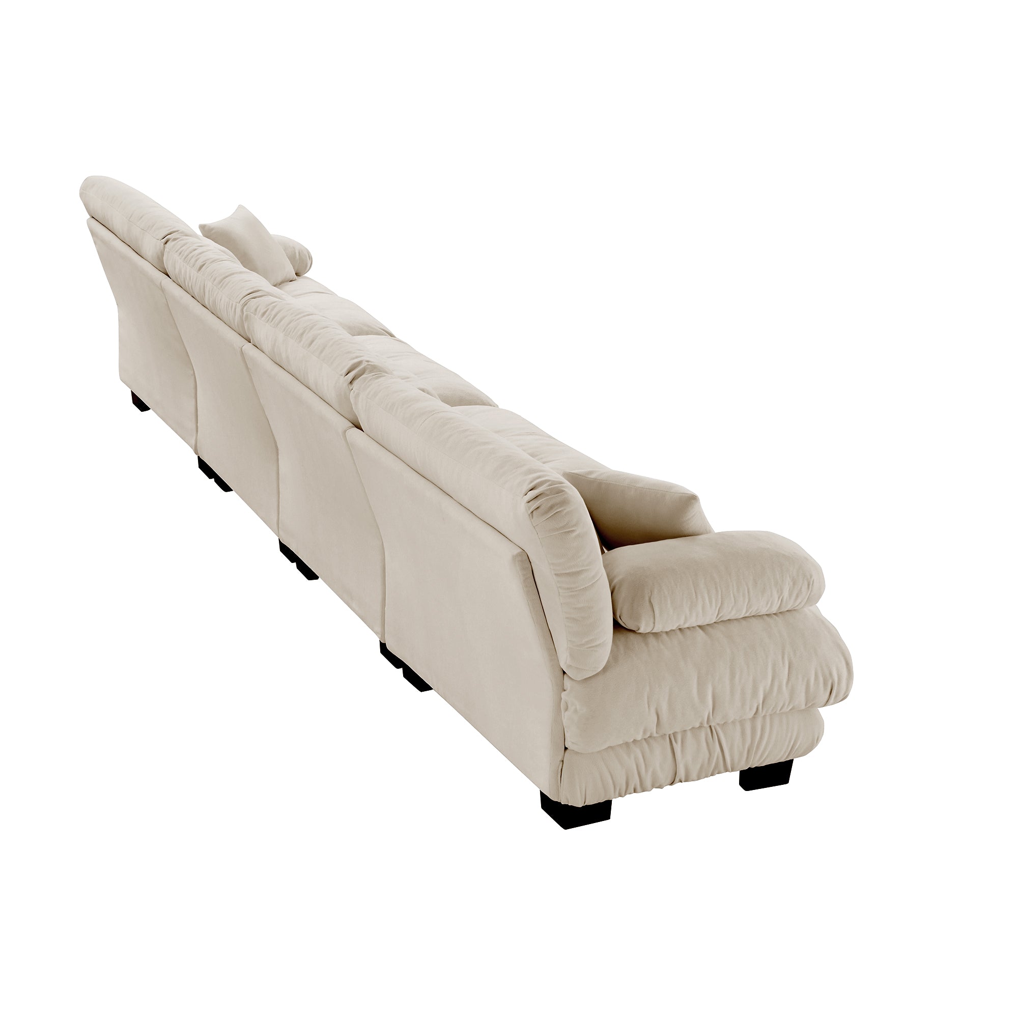 Monterey 173" Extra Large Modular Chenille Cloud Sectional Sofa with Bolstered Armrests