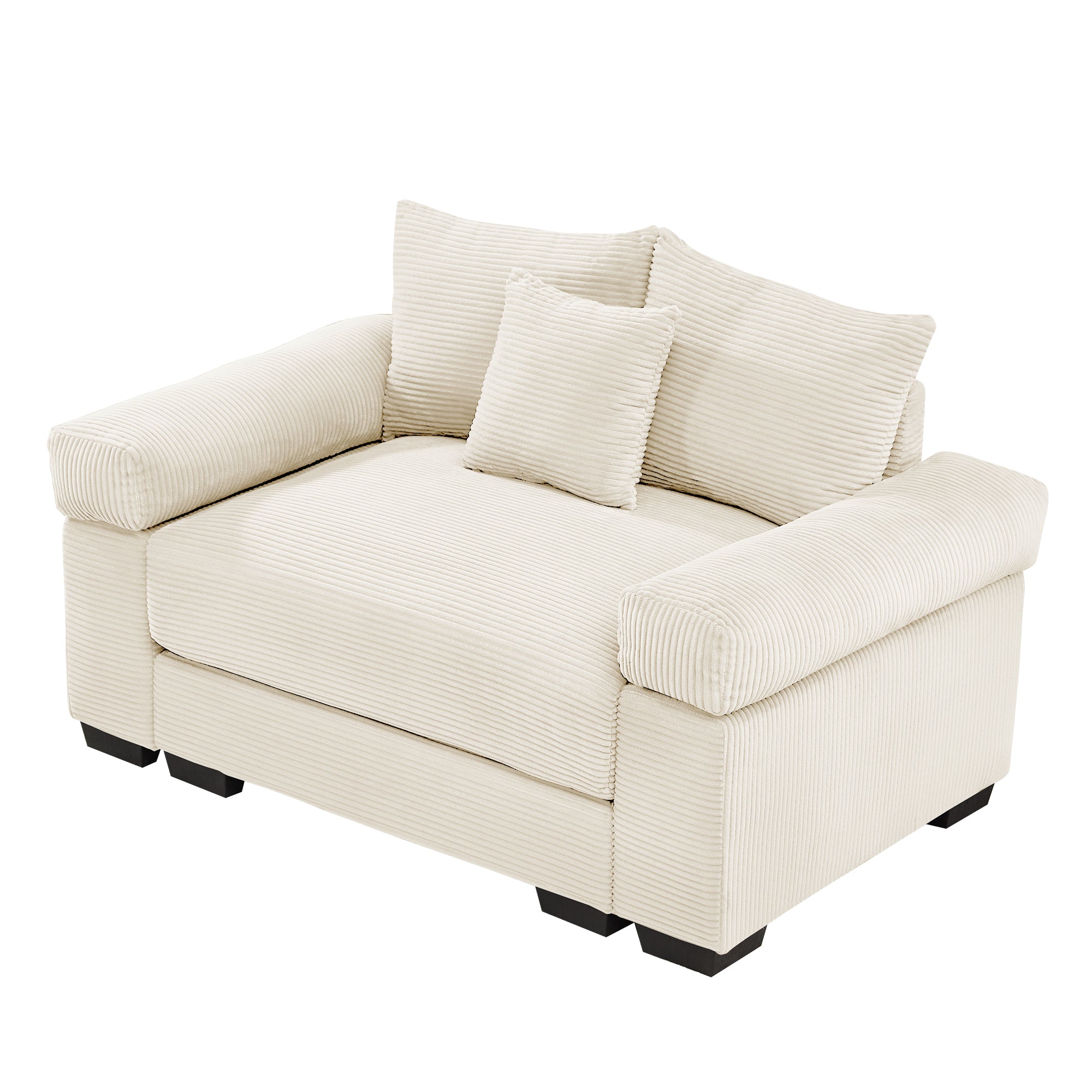 Albany 54.3" 1 Piece Oversized Corduroy Modular Armchair