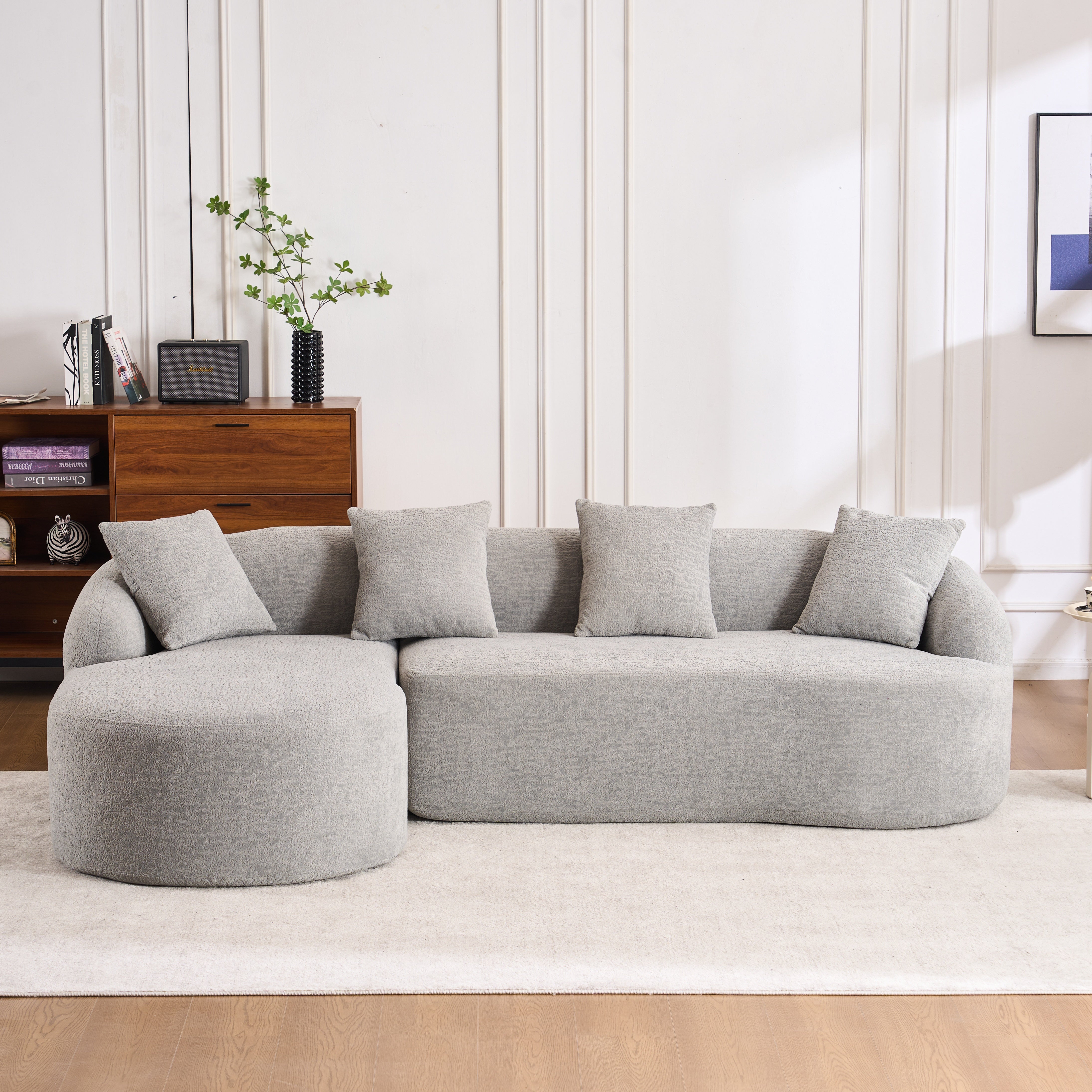 Tacoma 99” L-Shape Sectional Sofa with Curved Chaise