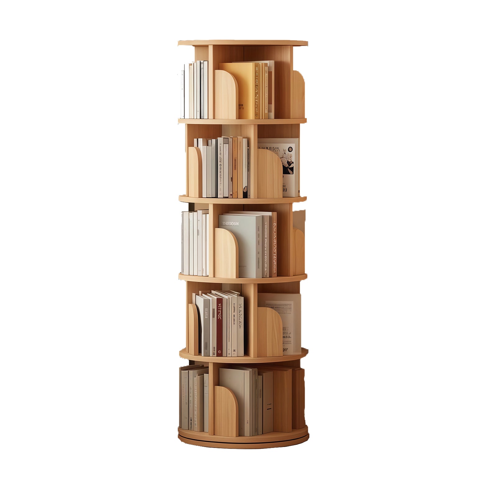 Sophia 5 Tier Freestanding Rotating Bookshelf Display Stand