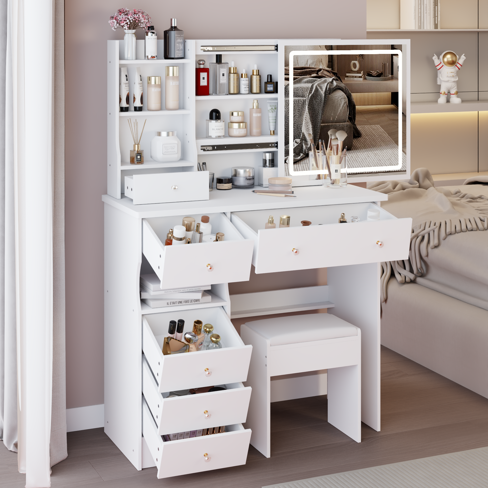 Mona 37" Vanity set with LED mirror