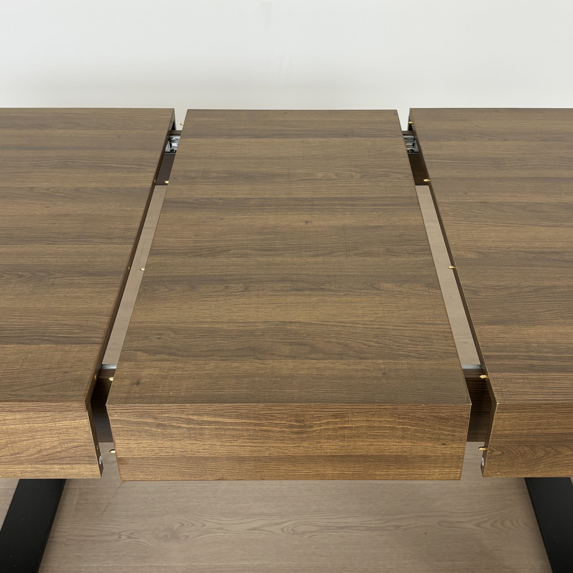 Brombach 63–78.7" Aged-Wood Extendable Rectangular Dining Table