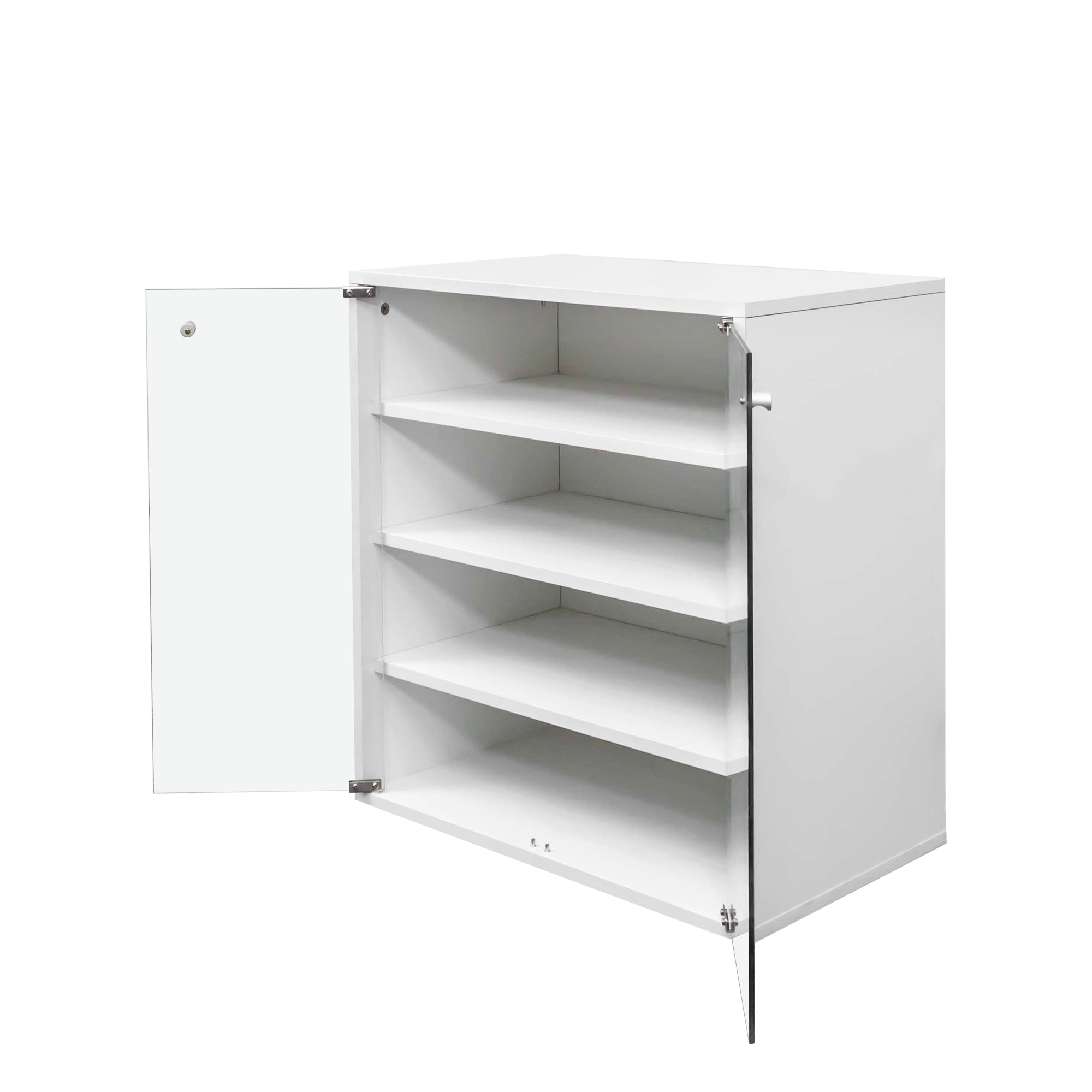 Stoneway 4 Tier Shoe Rack Shoe Cabinet With Glass Doors and LED Light