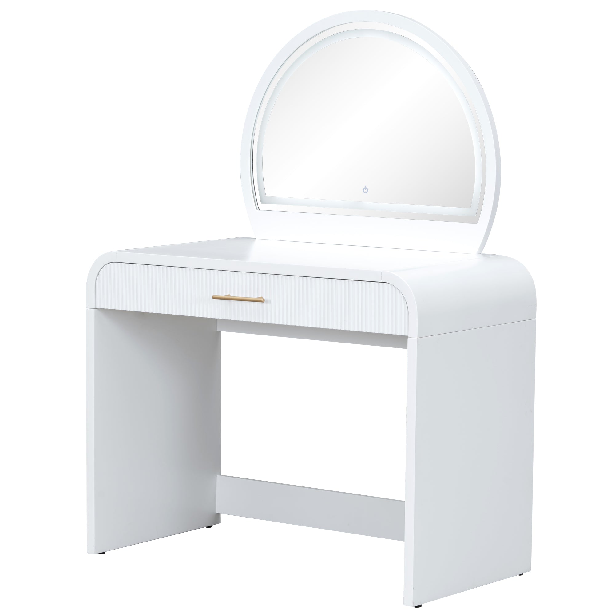 Solis 39" Makeup Vanity Table with Touch Lighted Mirror & Drawer