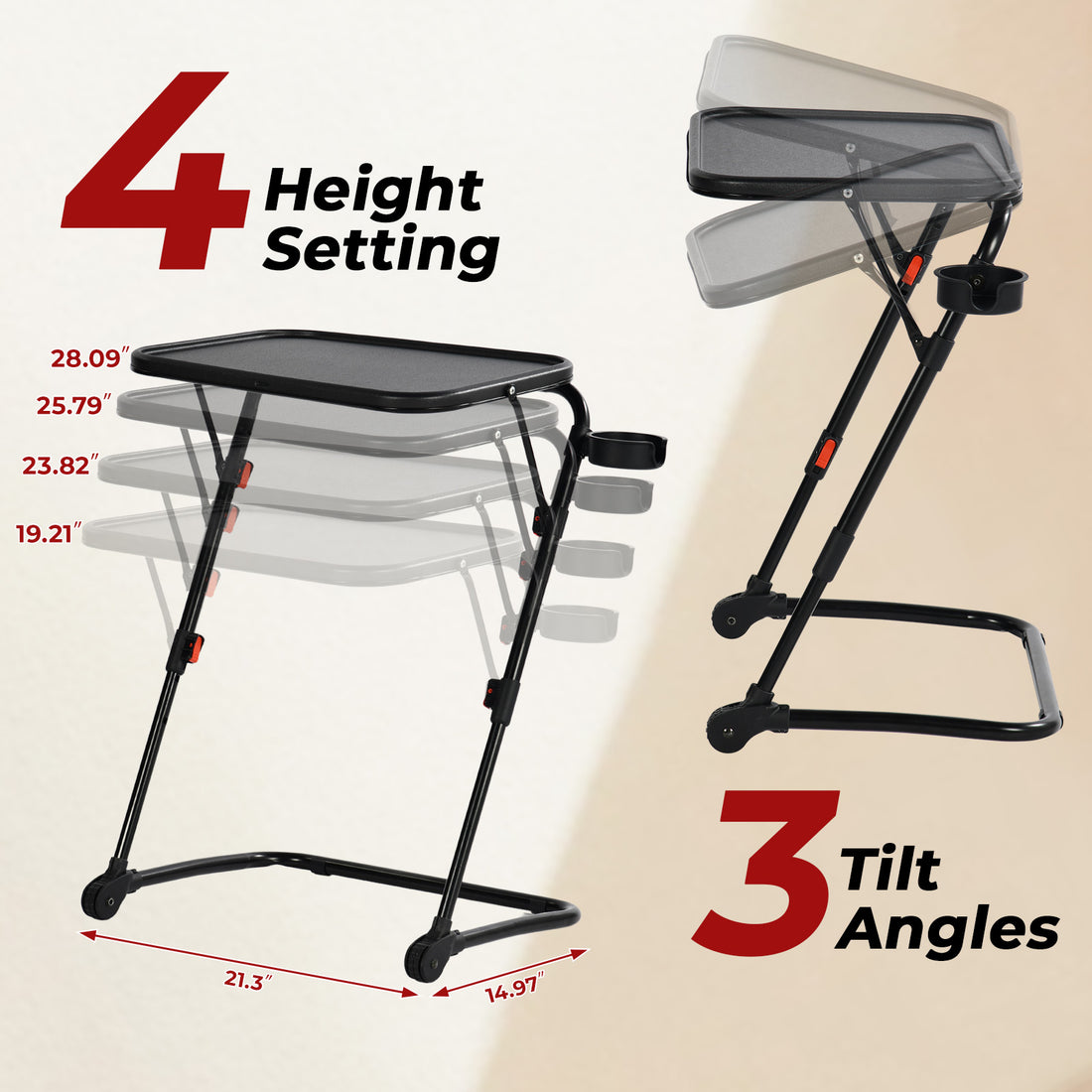 Adjustable Height & Tilt