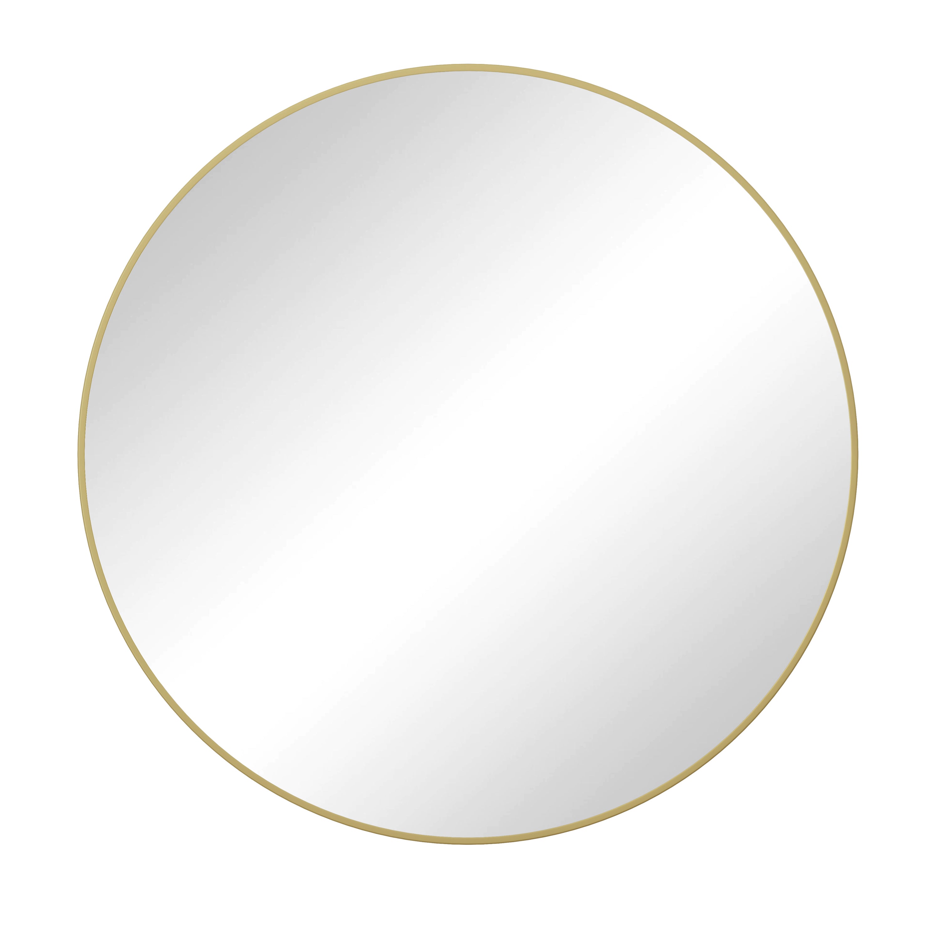 Aurora 39" Round Wall Mirror with Gold Metal Frame