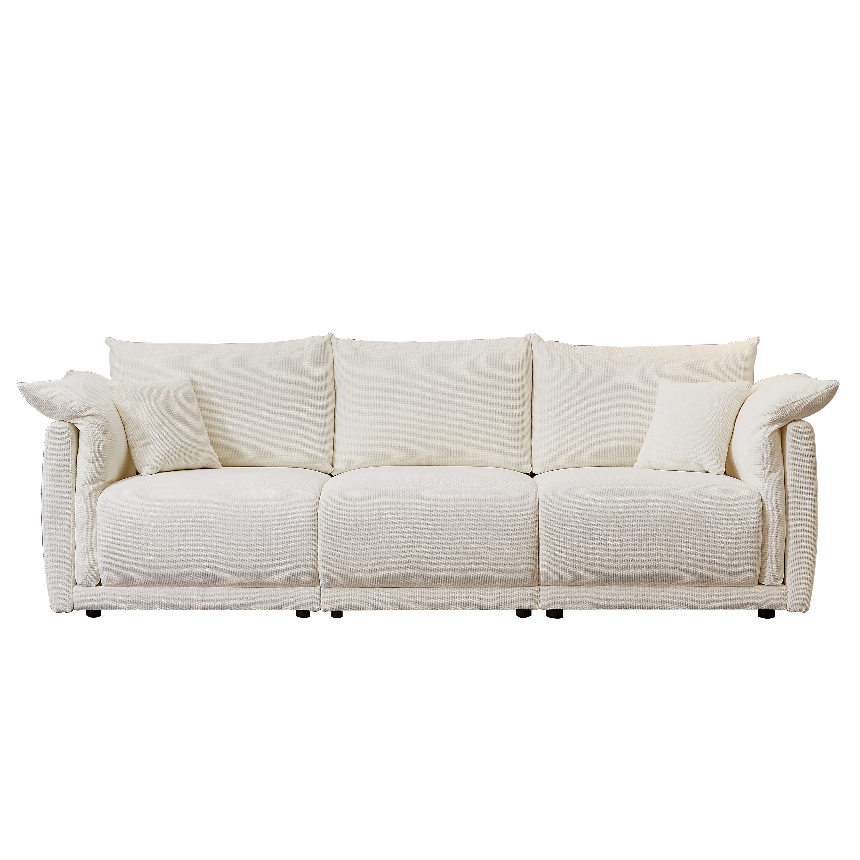 Houston 98.5" 3-Seater Linen Fabric Sofa