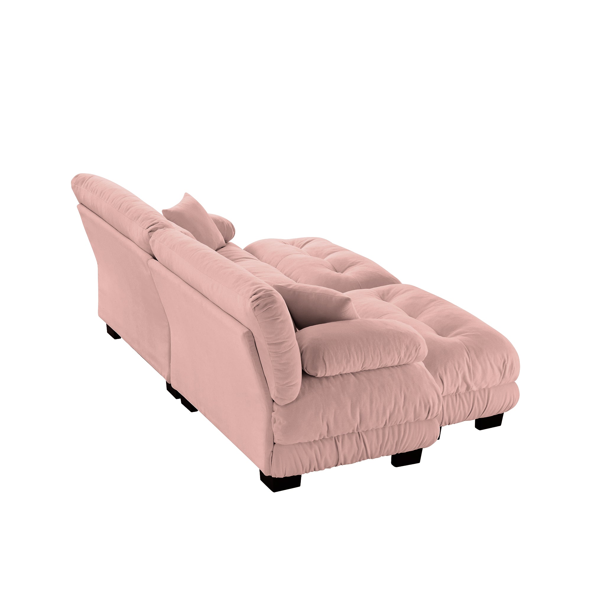 Monterey 94" Modular Chenille Cloud Sofa with 2 Ottomans and Bolstered Armrests