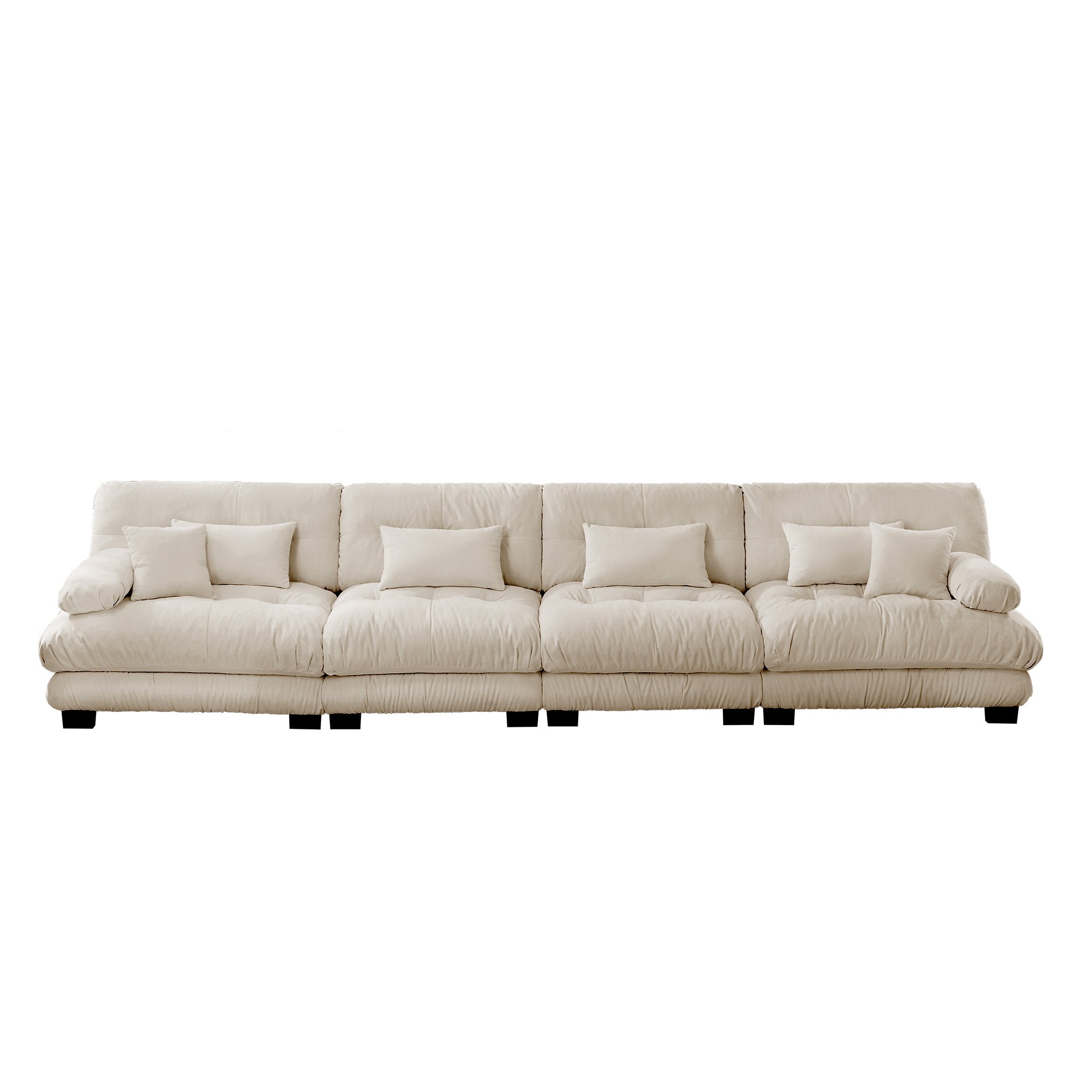 Monterey 173" Extra Large Modular Chenille Cloud Sectional Sofa with Bolstered Armrests