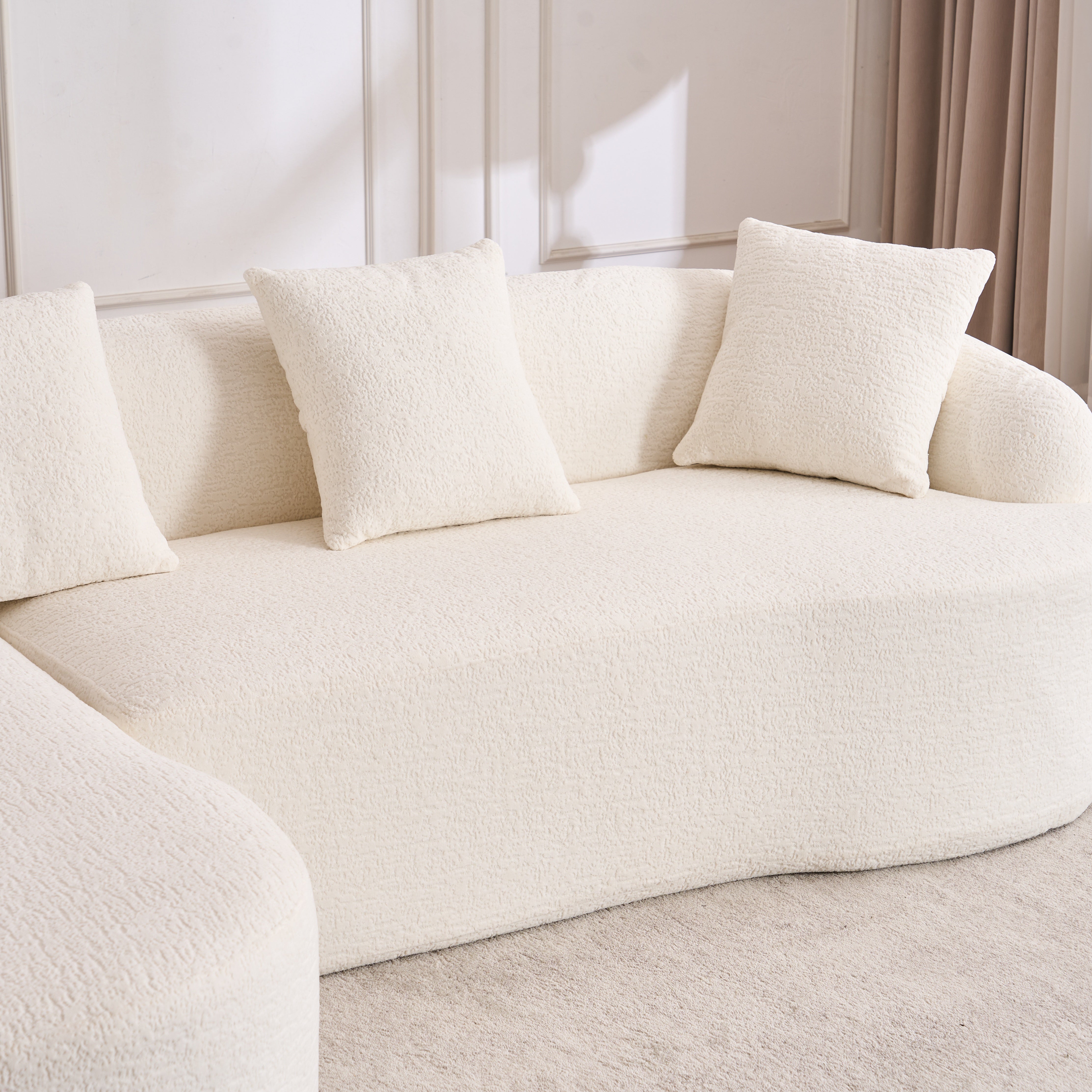 Tacoma 99” L-Shape Sectional Sofa with Curved Chaise