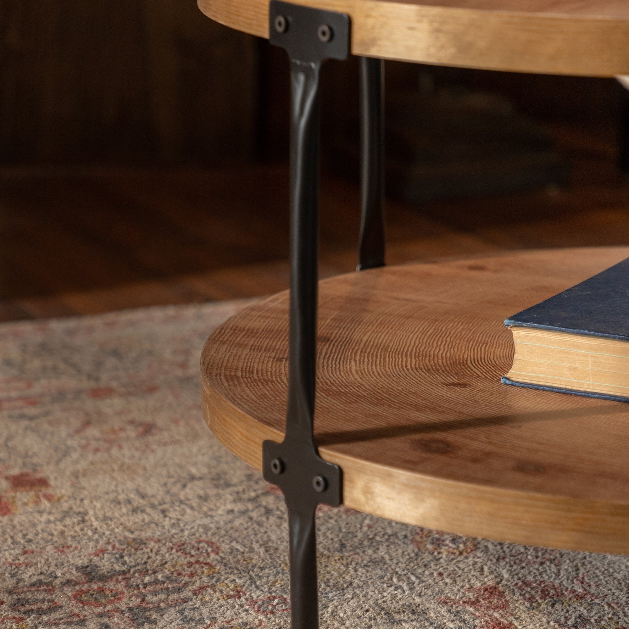 Lugano Round Coffee Table with 2 Tier Storage