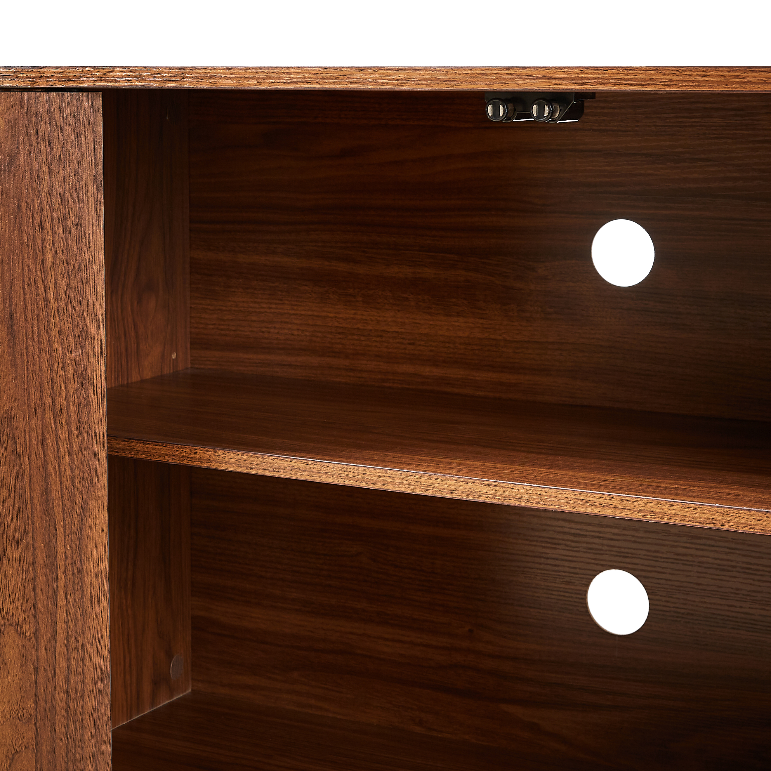 Kyoto Sideboard TV Cabinet with Fluted Doors & Drawers, Walnut