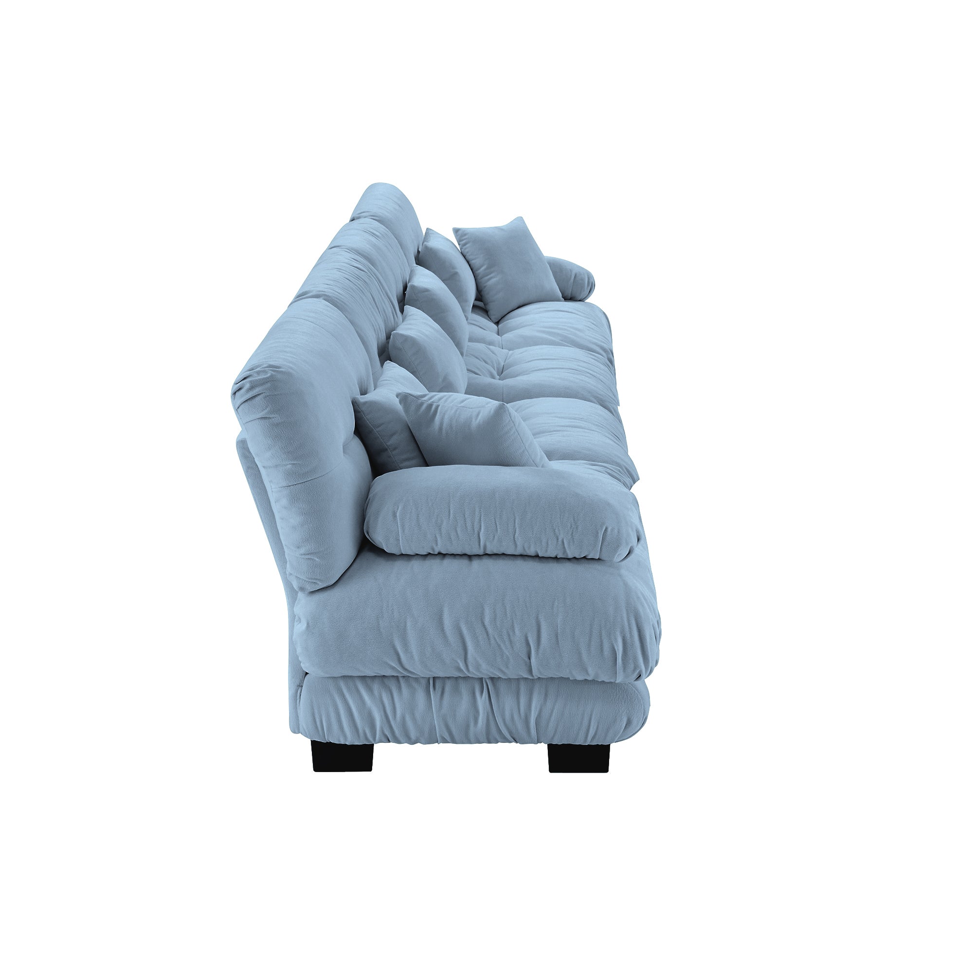 Monterey 173" Extra Large Modular Chenille Cloud Sectional Sofa with Bolstered Armrests