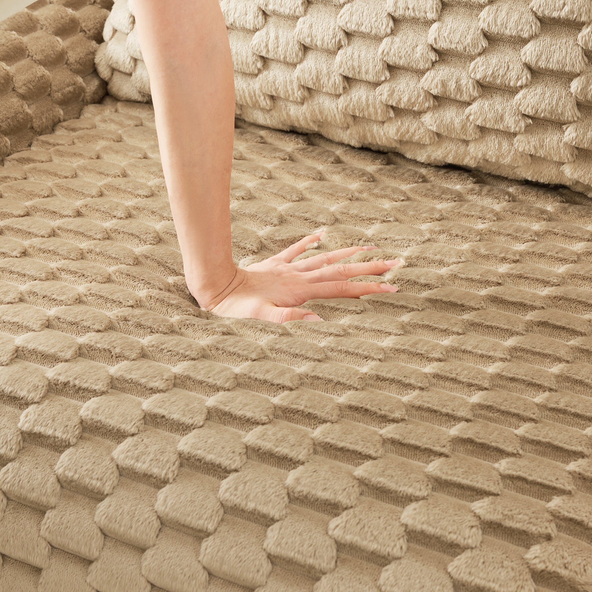 Olathe 82" Modular Flannelette Fabric L-Shaped Sectional Sofa with Movable Ottoman