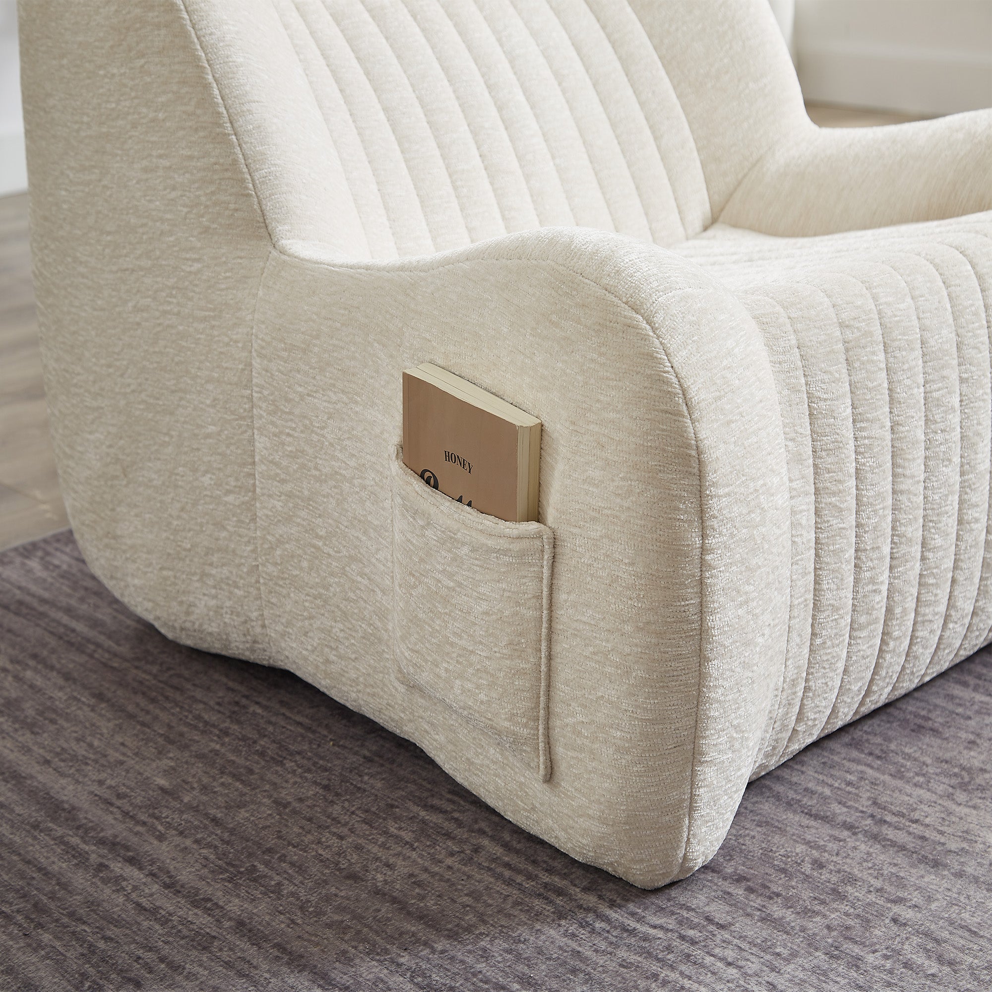 Milo Oversized Comfy Bean Bag Chair with Armrests for Living Room and Bedroom