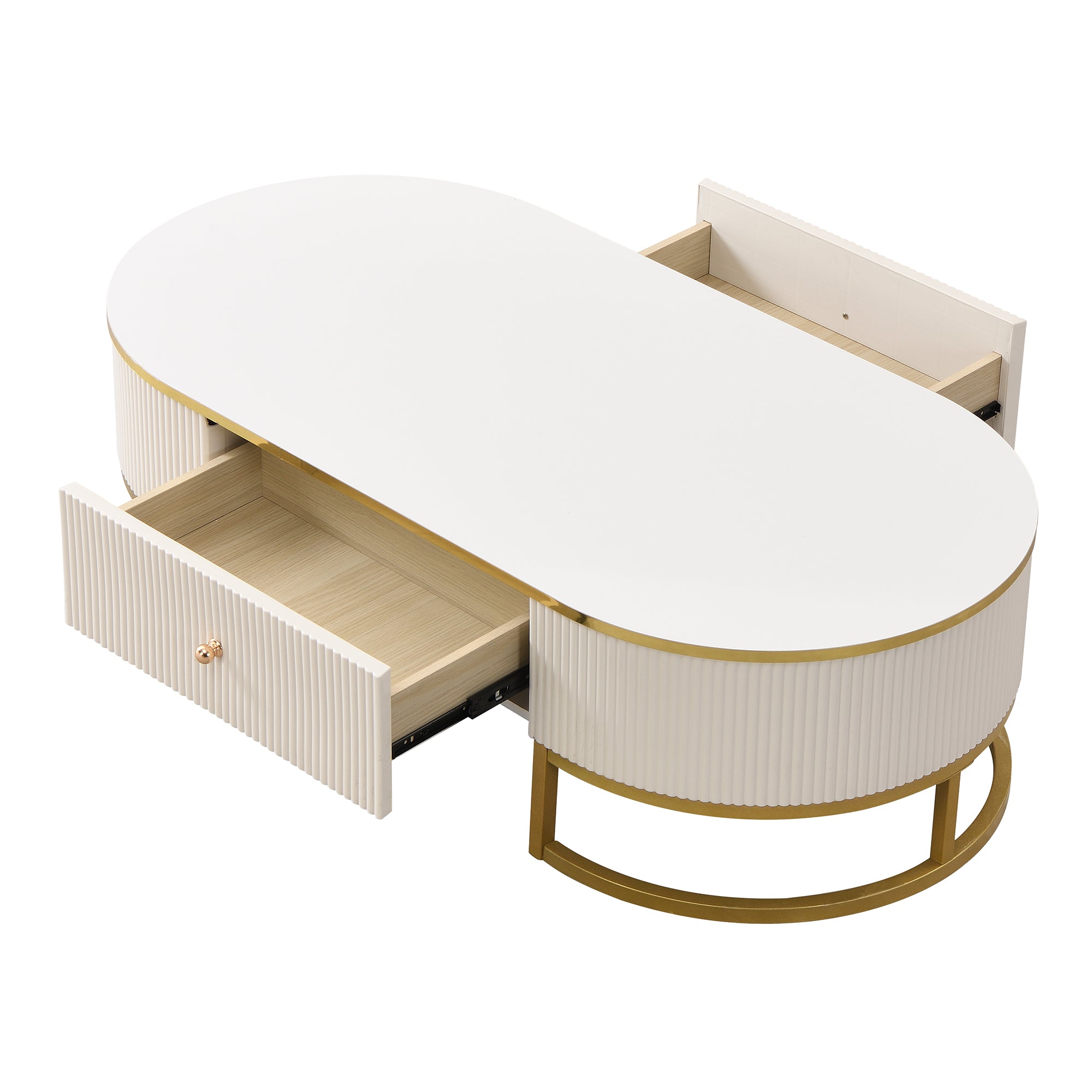 Cannes 47" Modern Coffee Table with Drawer