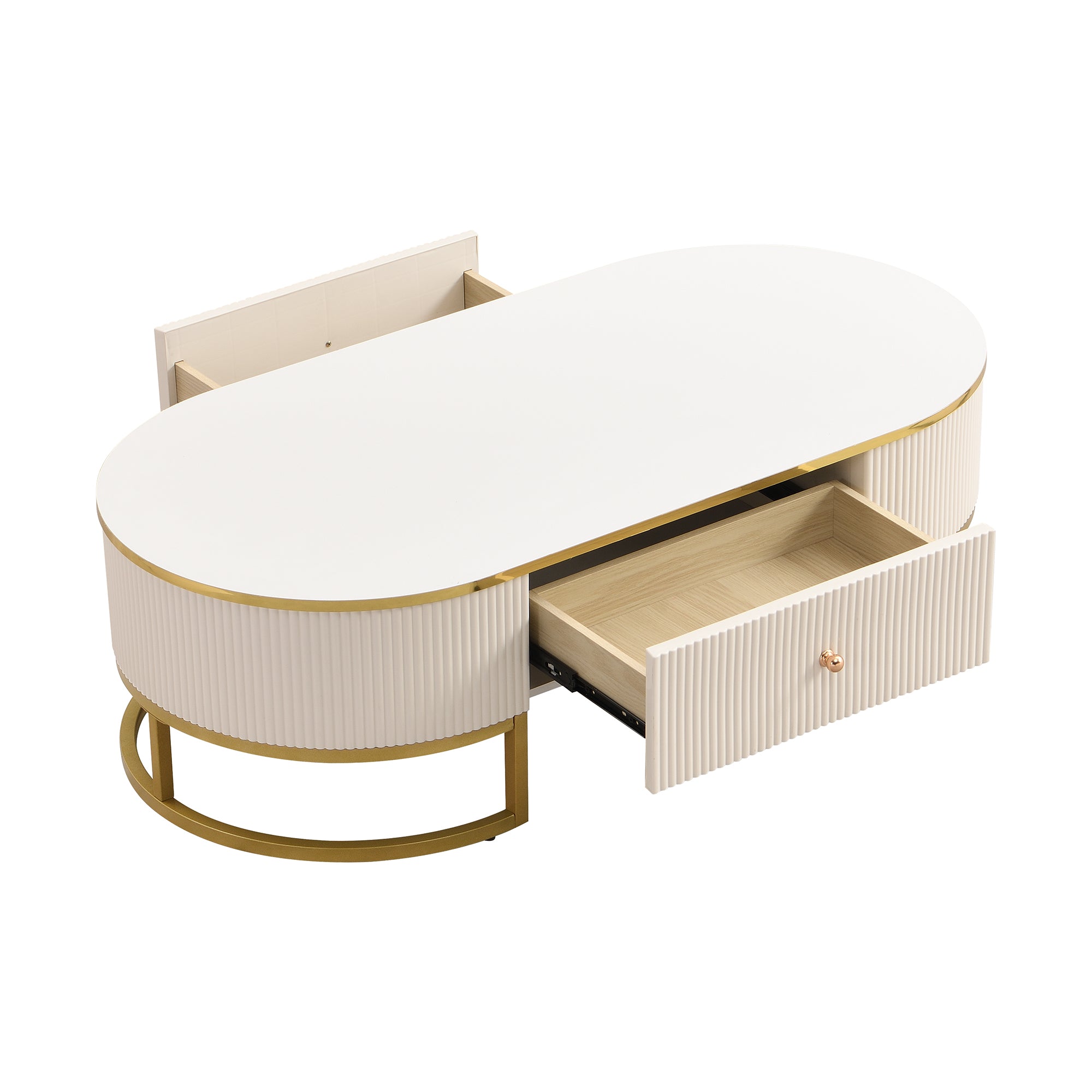 Cannes 47" Modern Coffee Table with Drawer