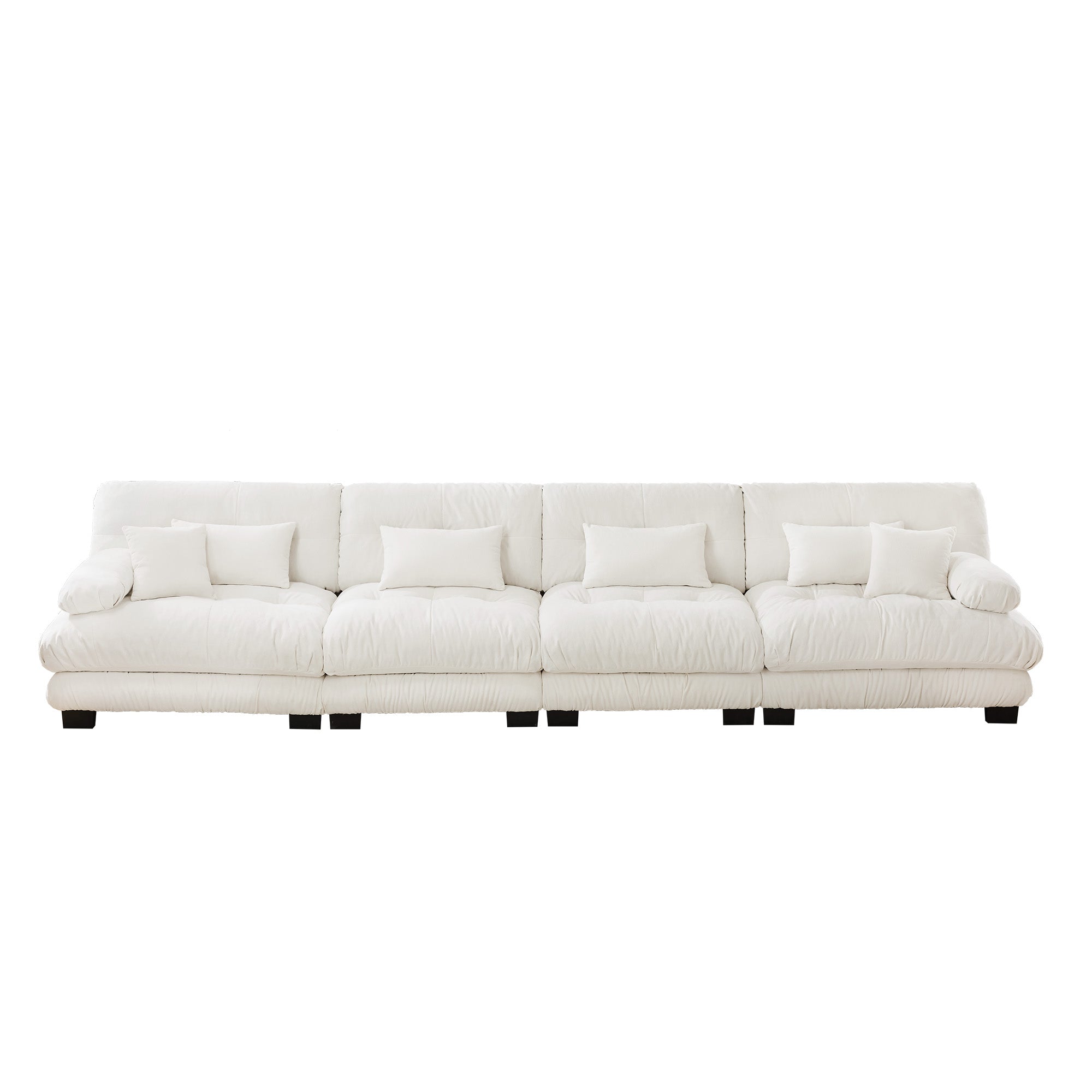 Monterey 173" Extra Large Modular Chenille Cloud Sectional Sofa with Bolstered Armrests