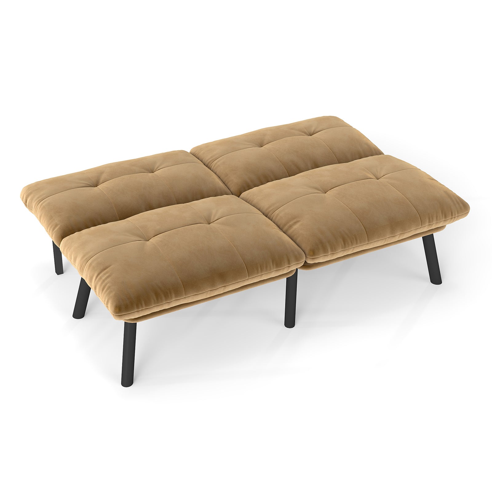 Pueblo 63" Modern Convertible Folding 2-Seater Futon Sofa Bed