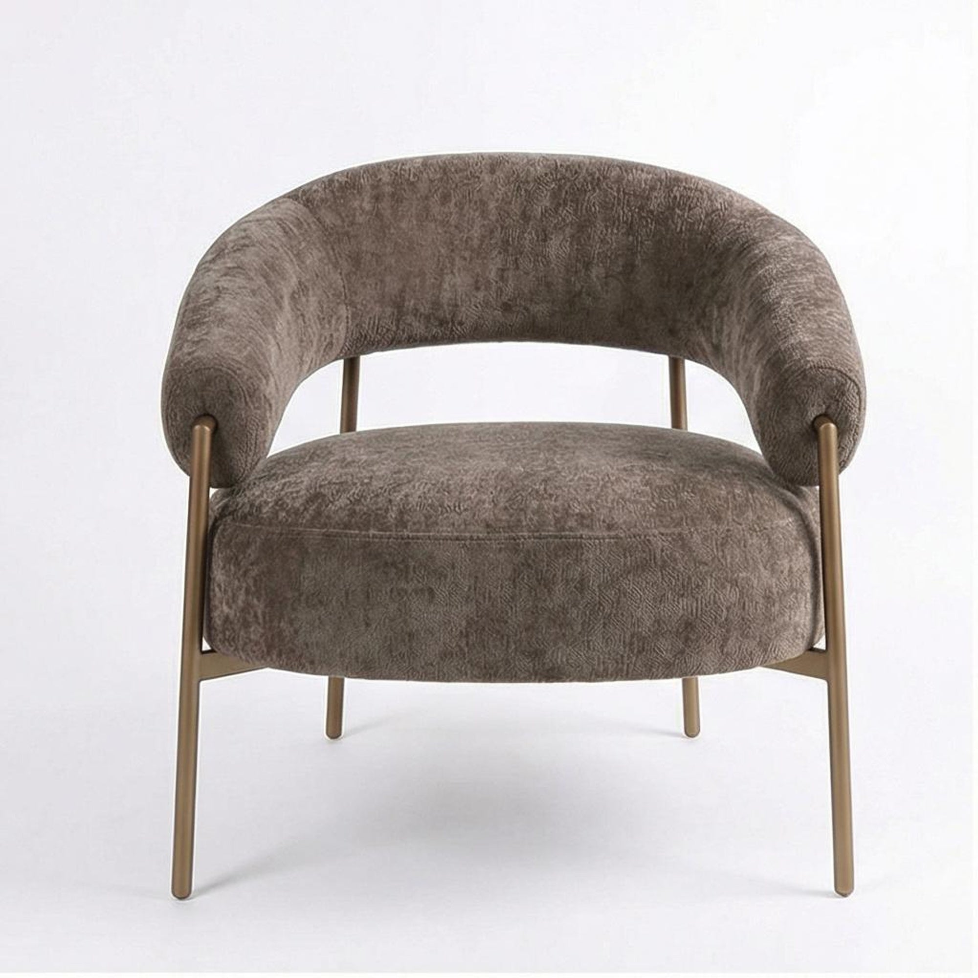 Mino Modern Fabric Accent Chair Single Seat Brown