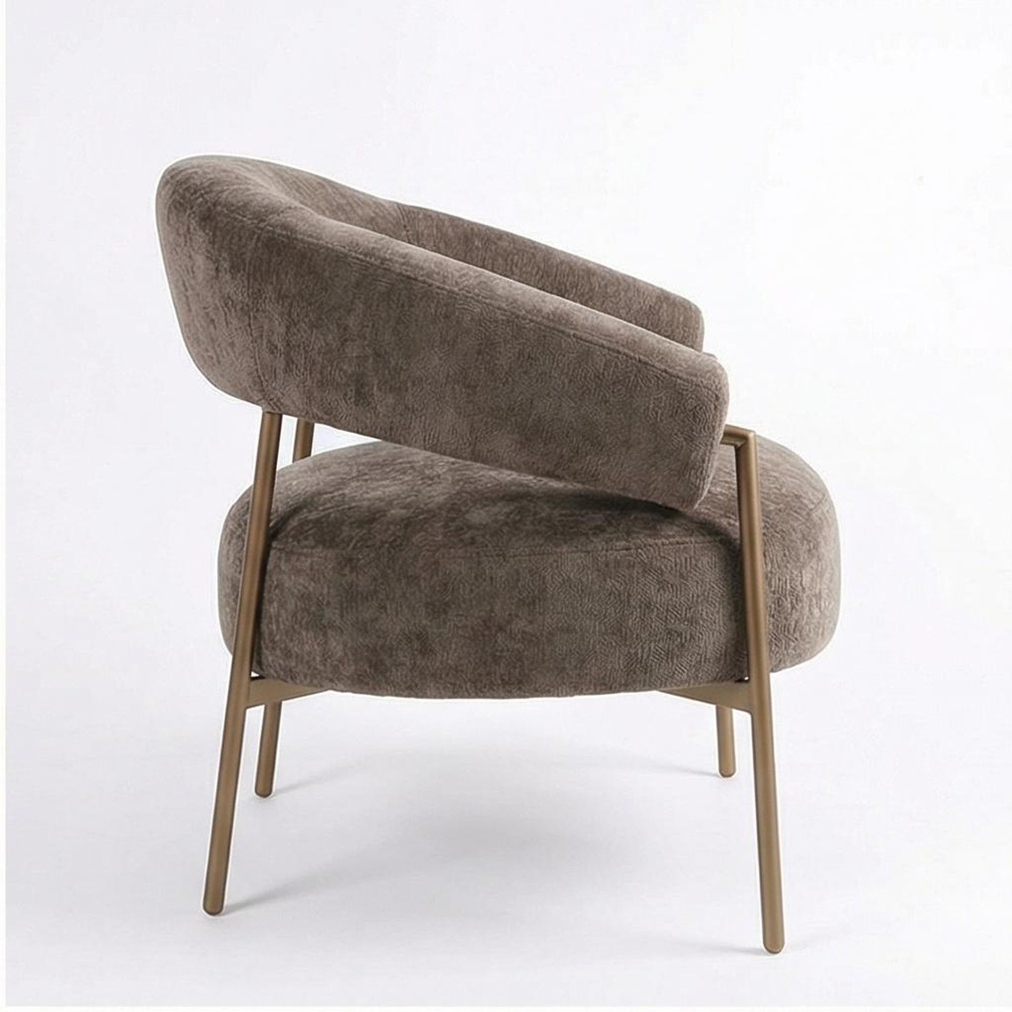 Mino Modern Fabric Accent Chair Single Seat Brown