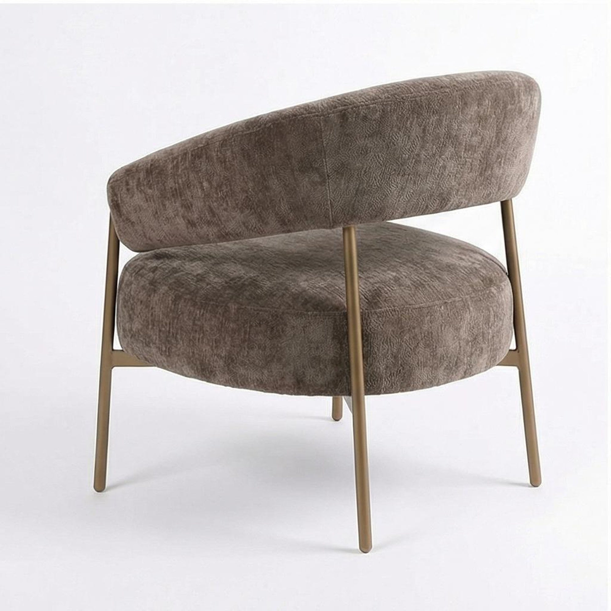 Mino Modern Fabric Accent Chair Single Seat Brown