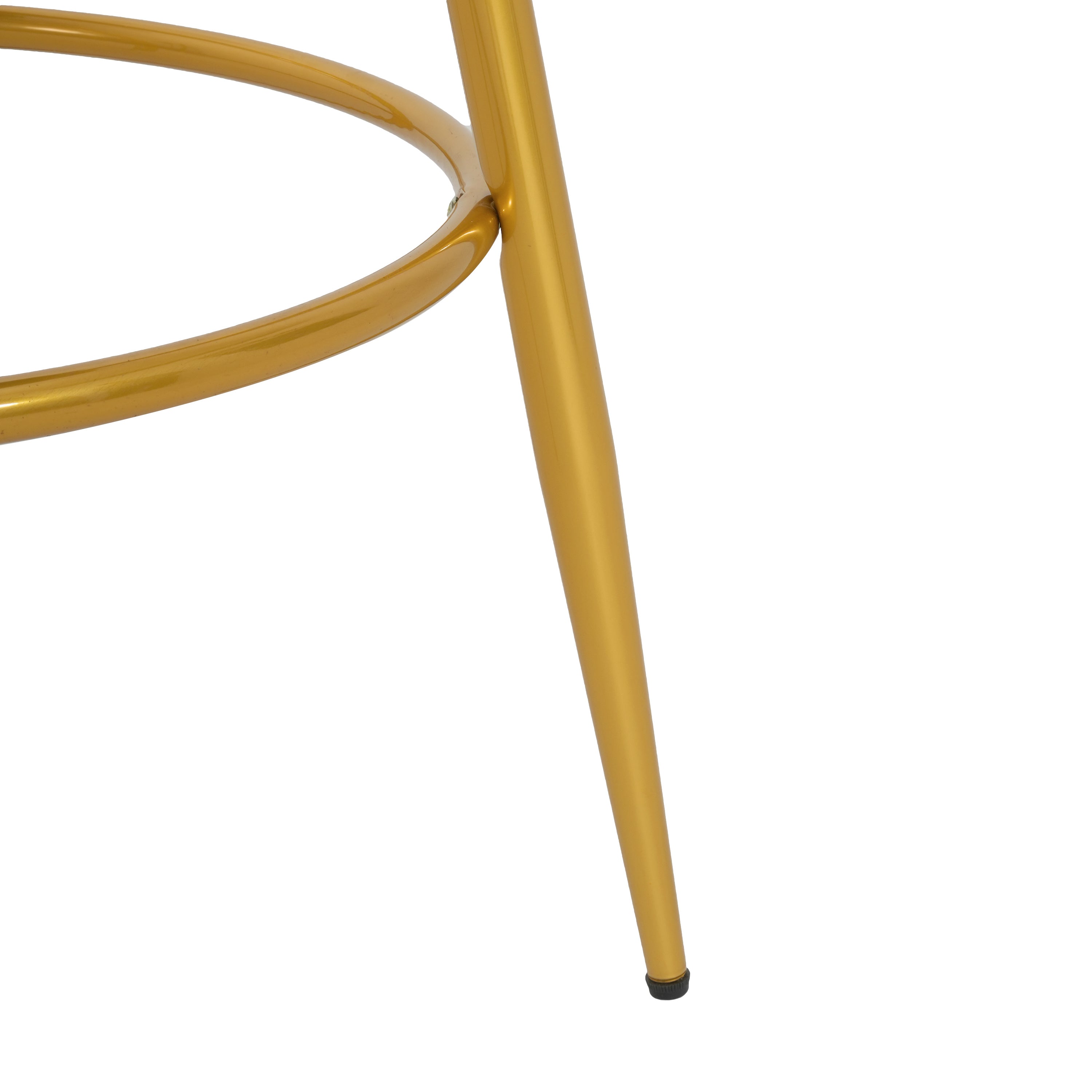 Aurea 31.5" Modern Swivel Counter Height Bar Stools Set of 2 with Gold Metal Legs