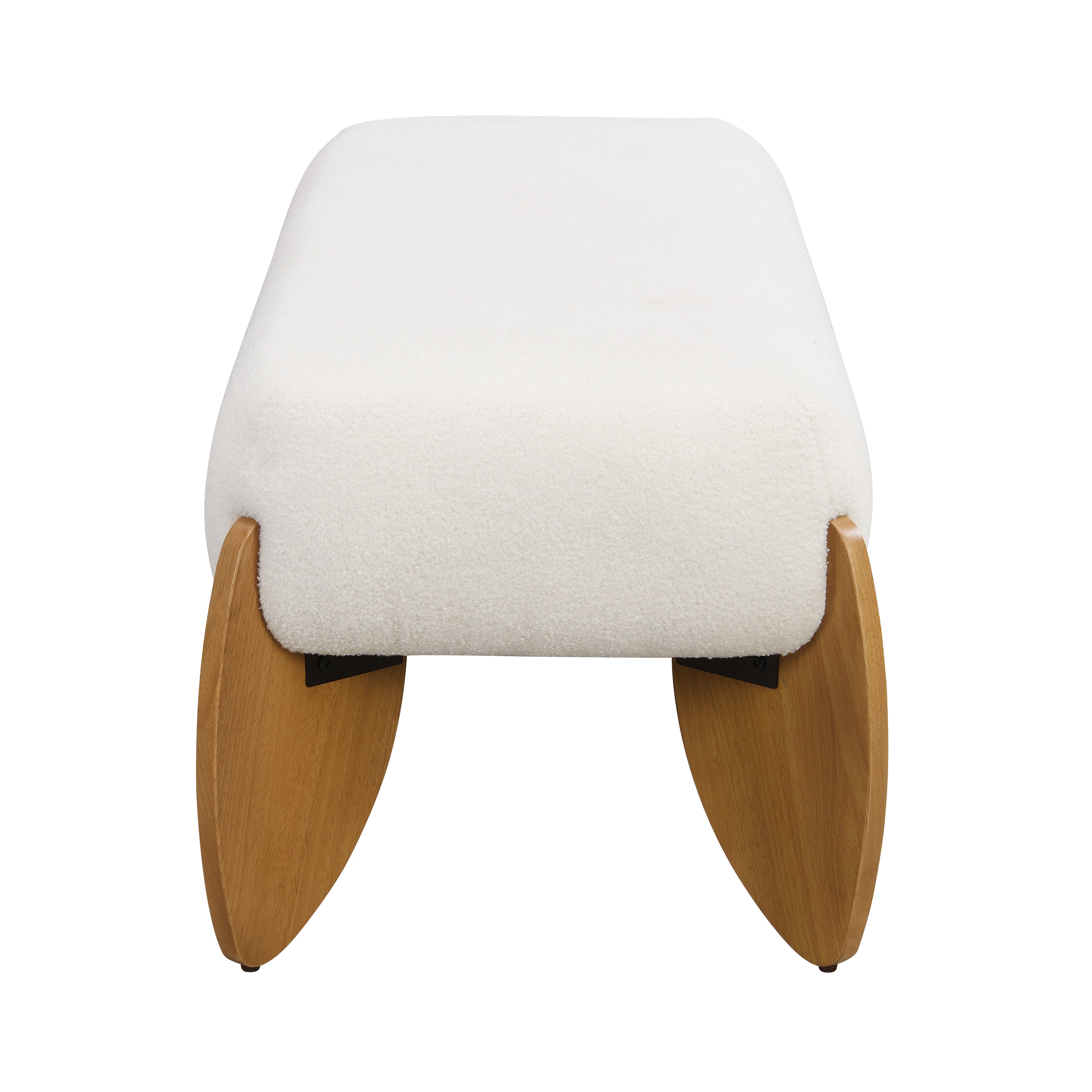 Taos Bouclé Upholstered Long Ottoman Bench