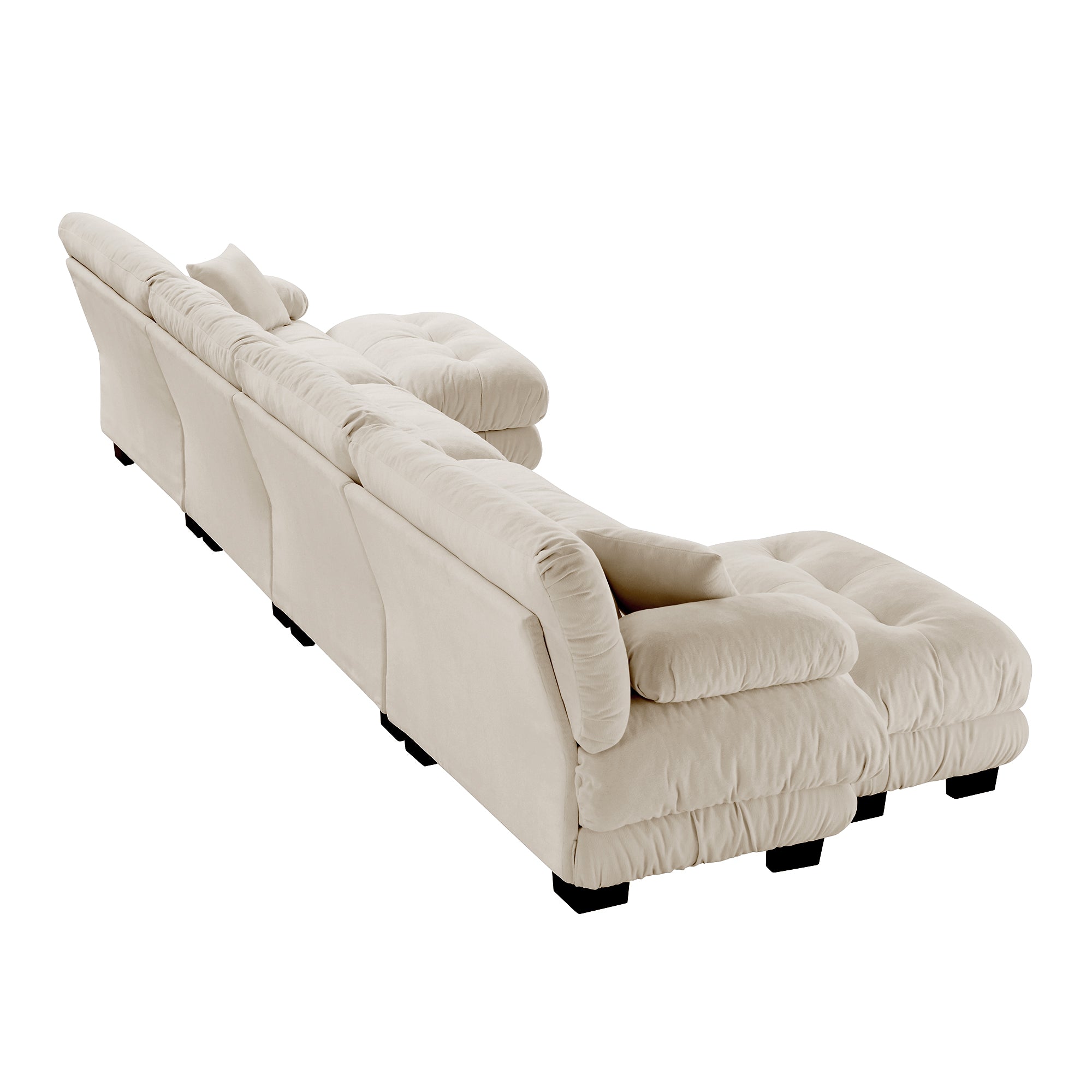 Monterey 173" Oversized Modular Chenille U-Shaped Cloud Sectional Sofa with 2 Ottomans