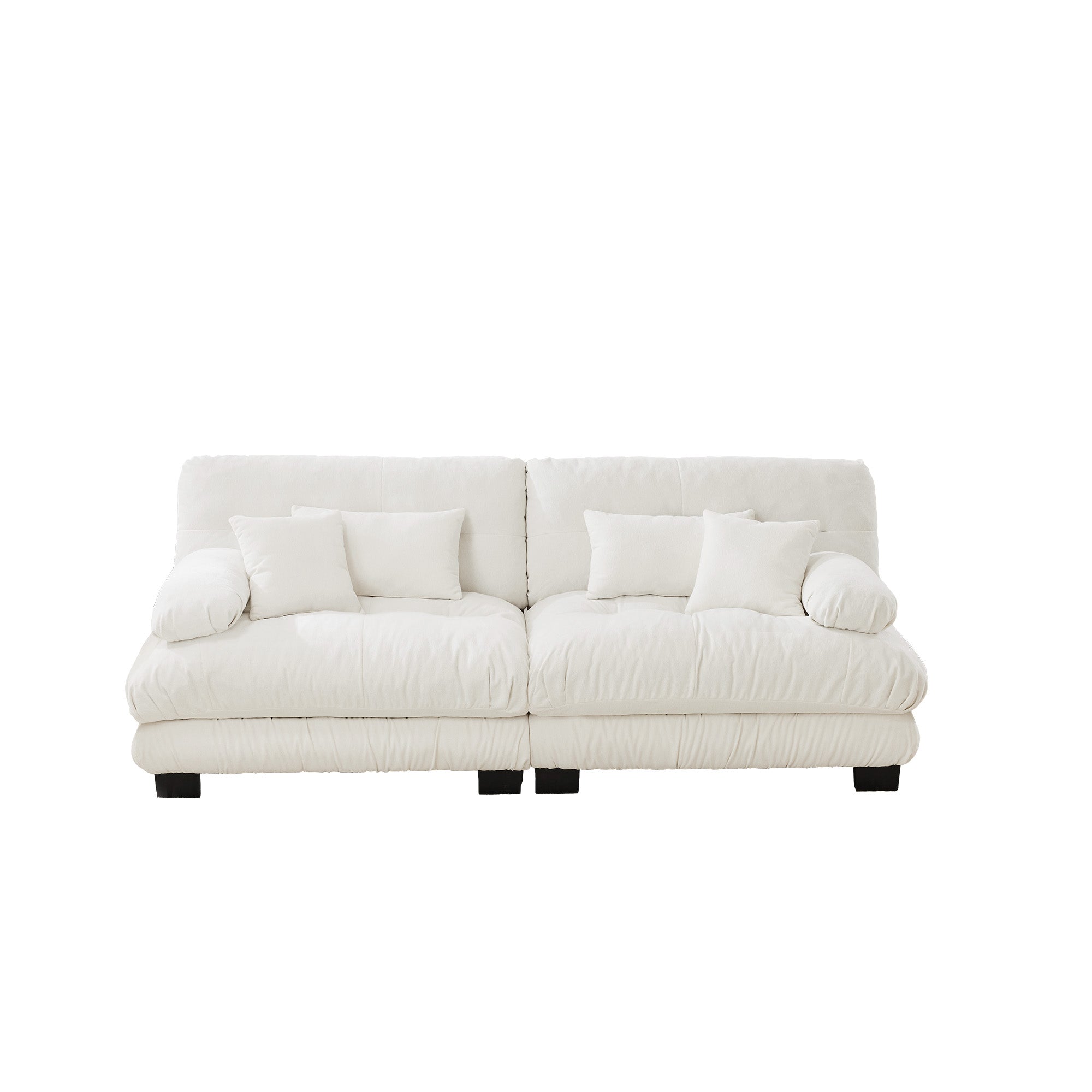 Monterey 94" 4-Seater Modular Cloud Sofa with Bolstered Armrests and Pillows