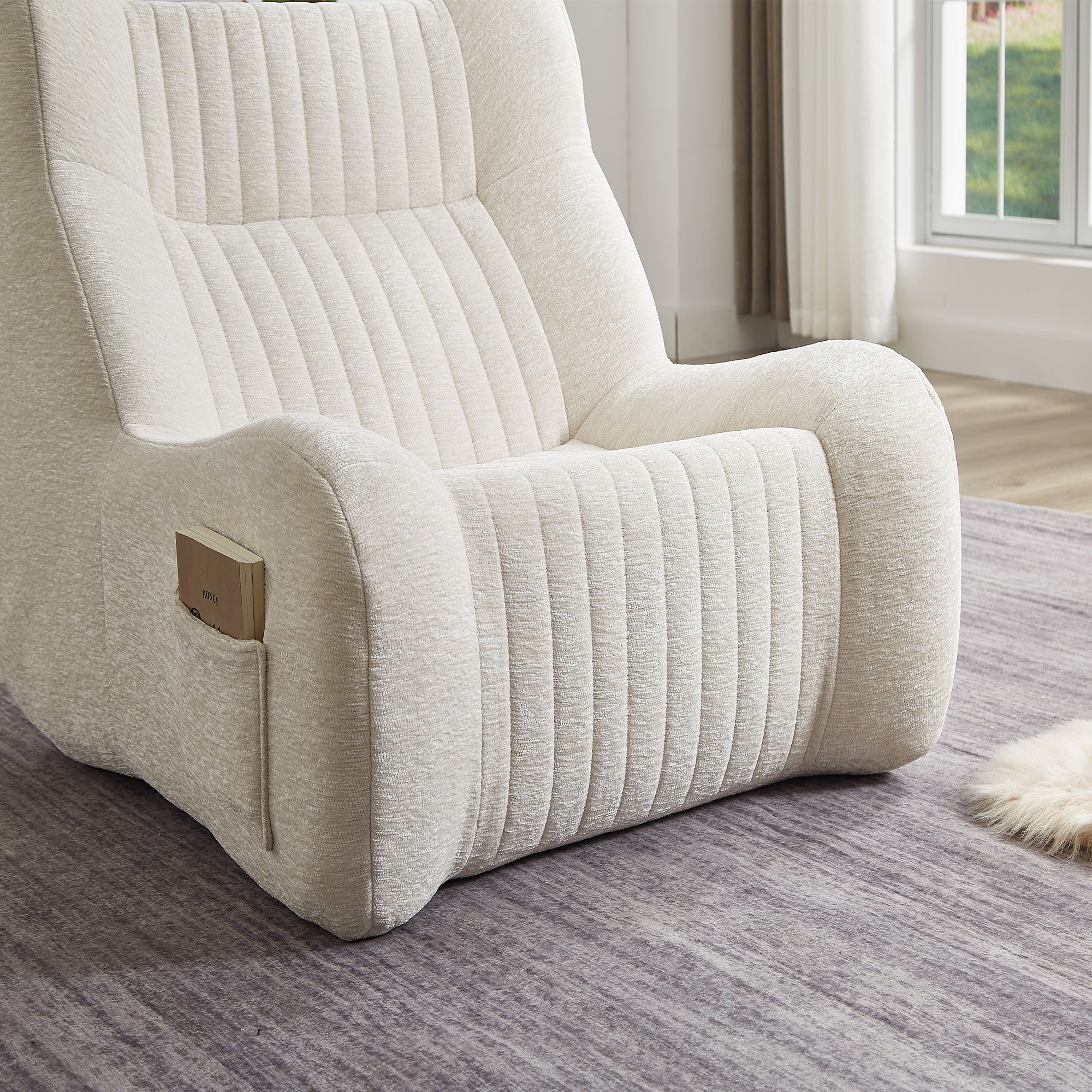 Milo Oversized Comfy Bean Bag Chair with Armrests for Living Room and Bedroom