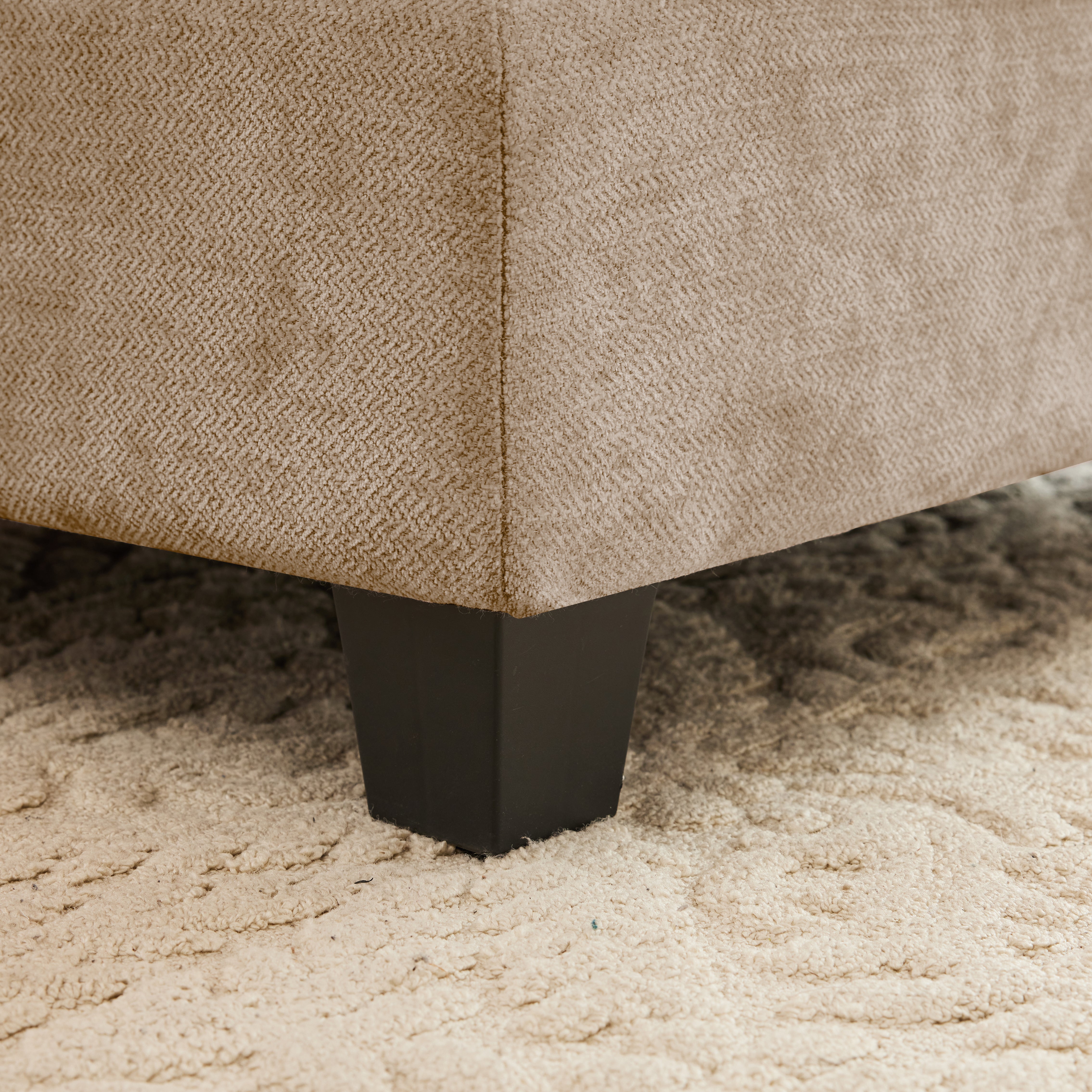 Roselyn 74" Modular Chenille Cloud L-Shaped Sectional Sofa with Ottoman